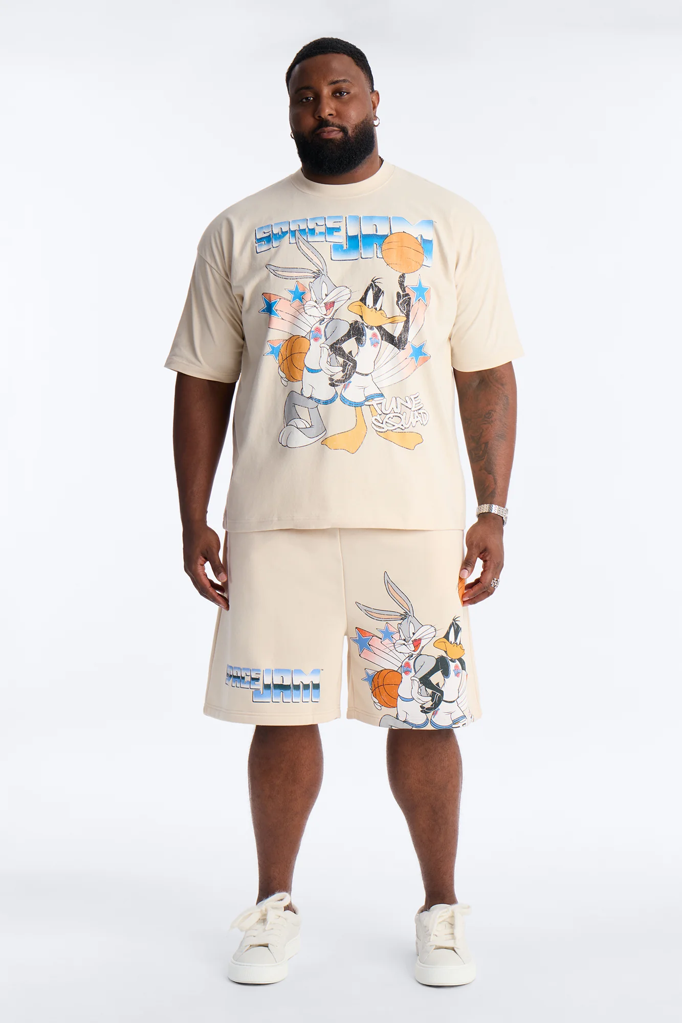 Space Jam Bugs And Duffy Sweat Shorts - Natural - Image 6