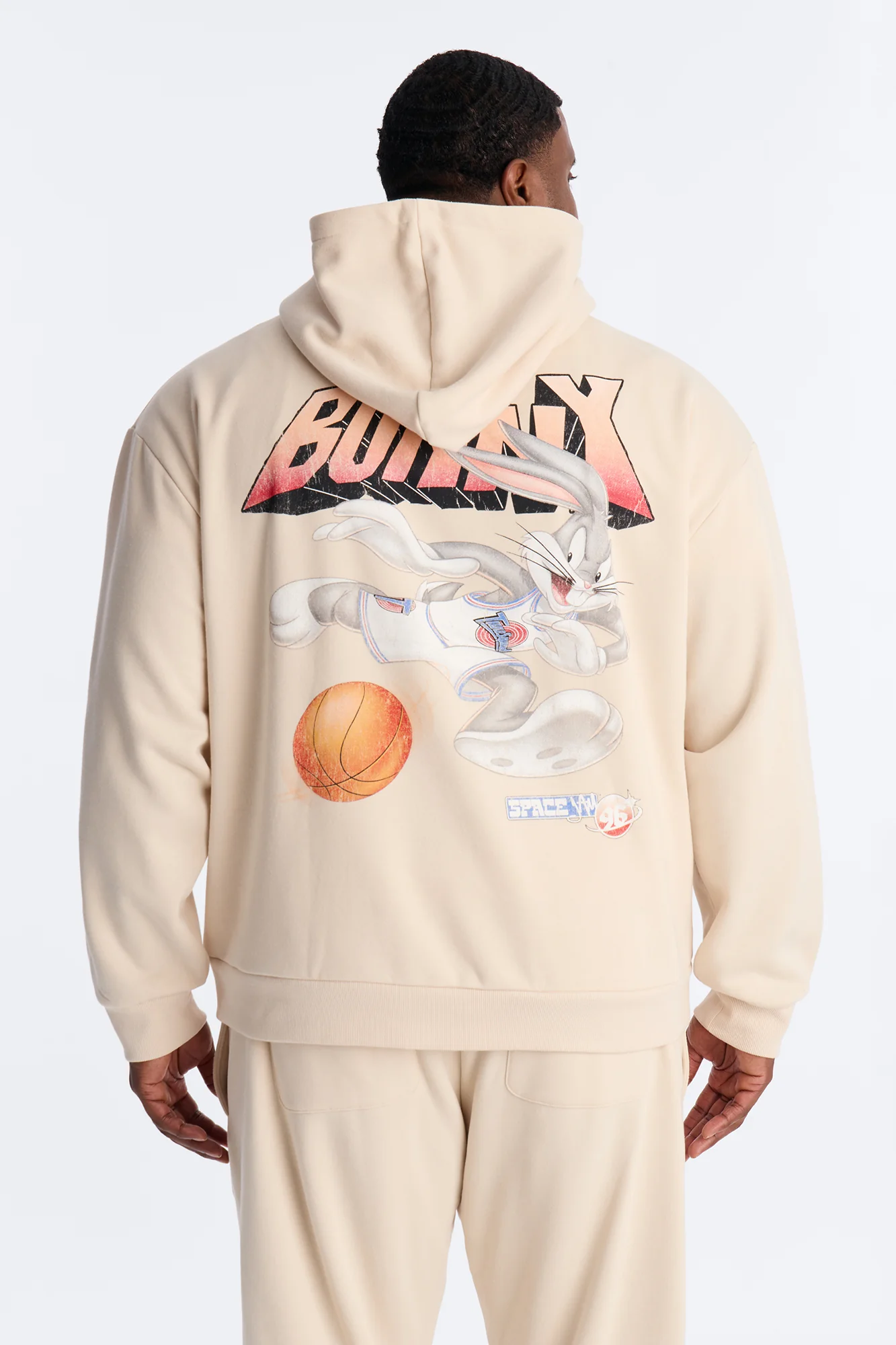Space Jam Bugs Bunny Patched Hoodie - Natural - Image 7