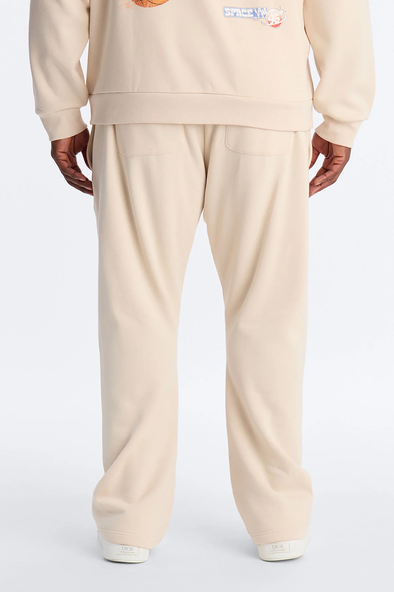 Space Jam Bugs Bunny Patched Slim Flare Sweat Pants - Natural - Image 8