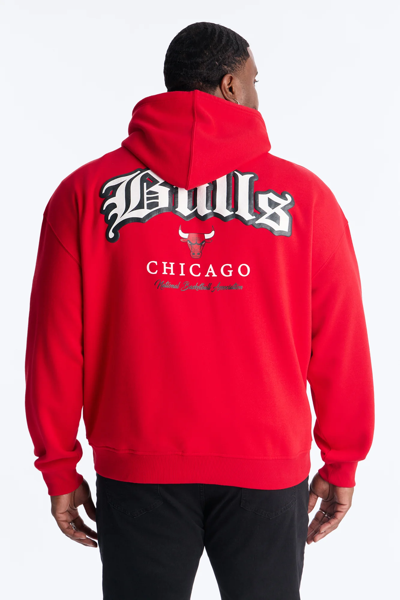 Bulls Old English Embroidery Hoodie - Red - Image 7