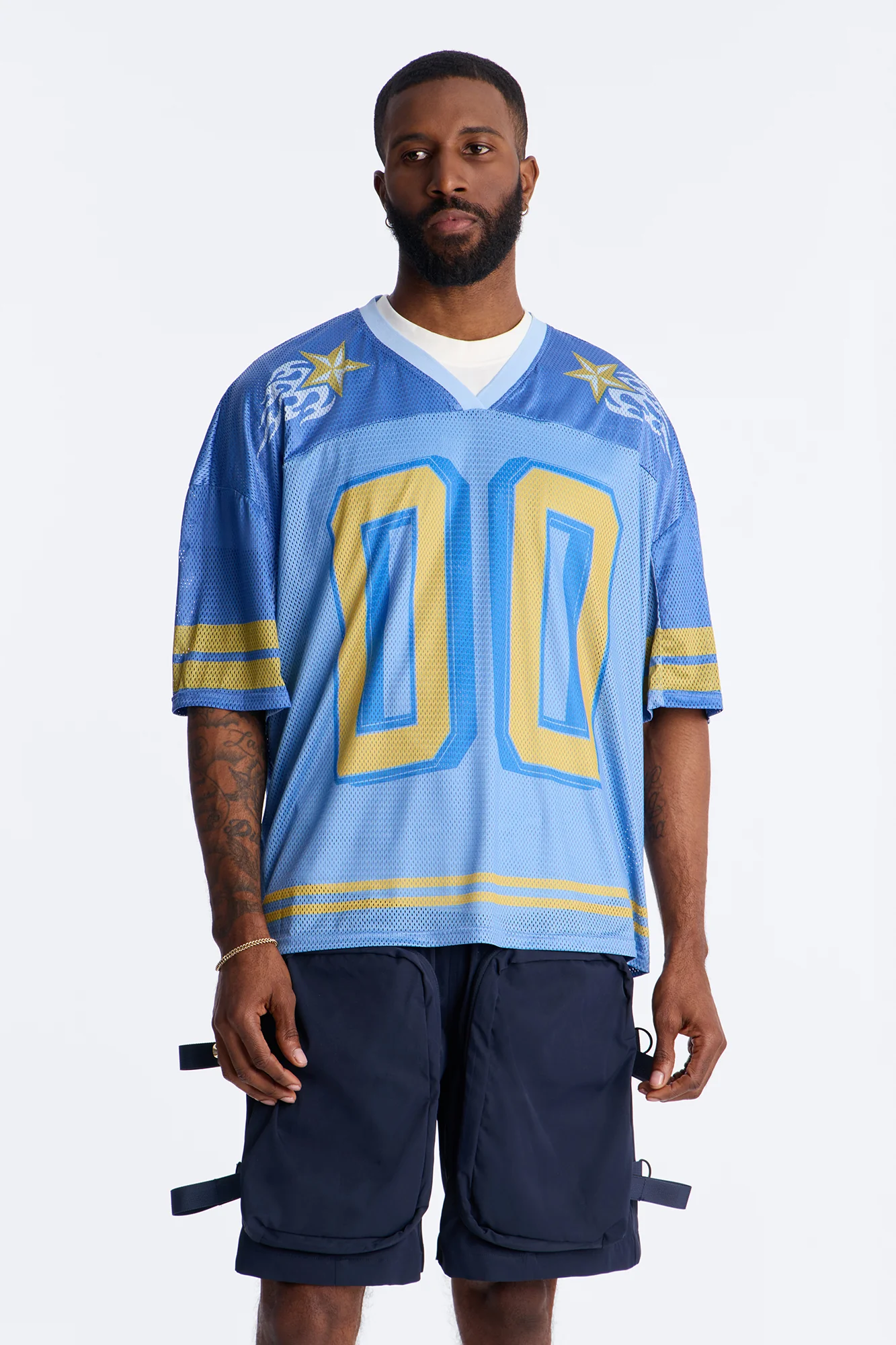 Burning Star Short Sleeve Jersey - Blue