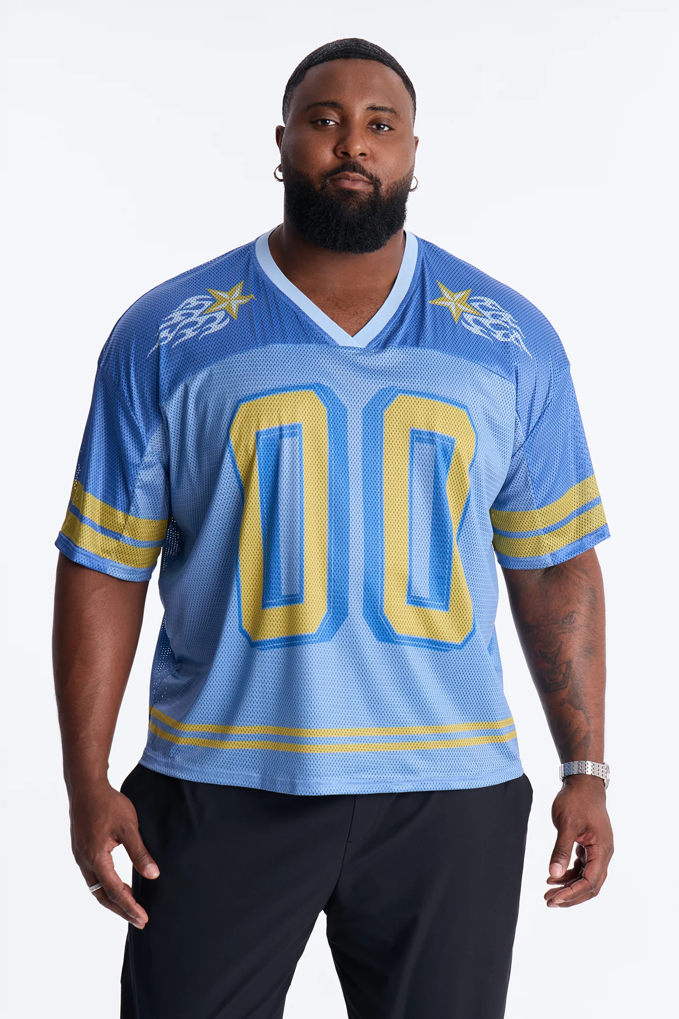Burning Star Short Sleeve Jersey - Blue - Image 5