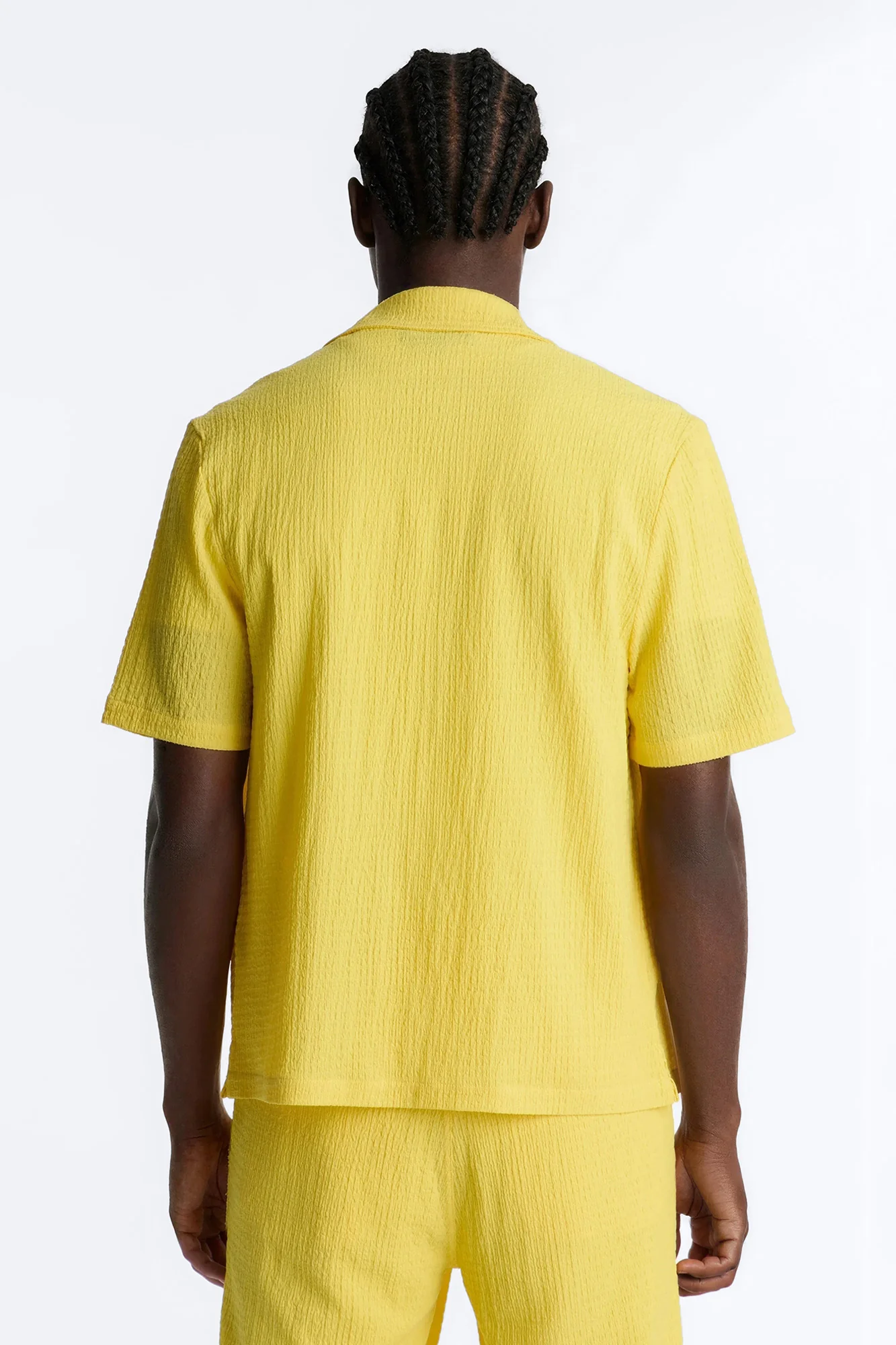 Burton Cuban Collar Button Up Shirt - Yellow - Image 4