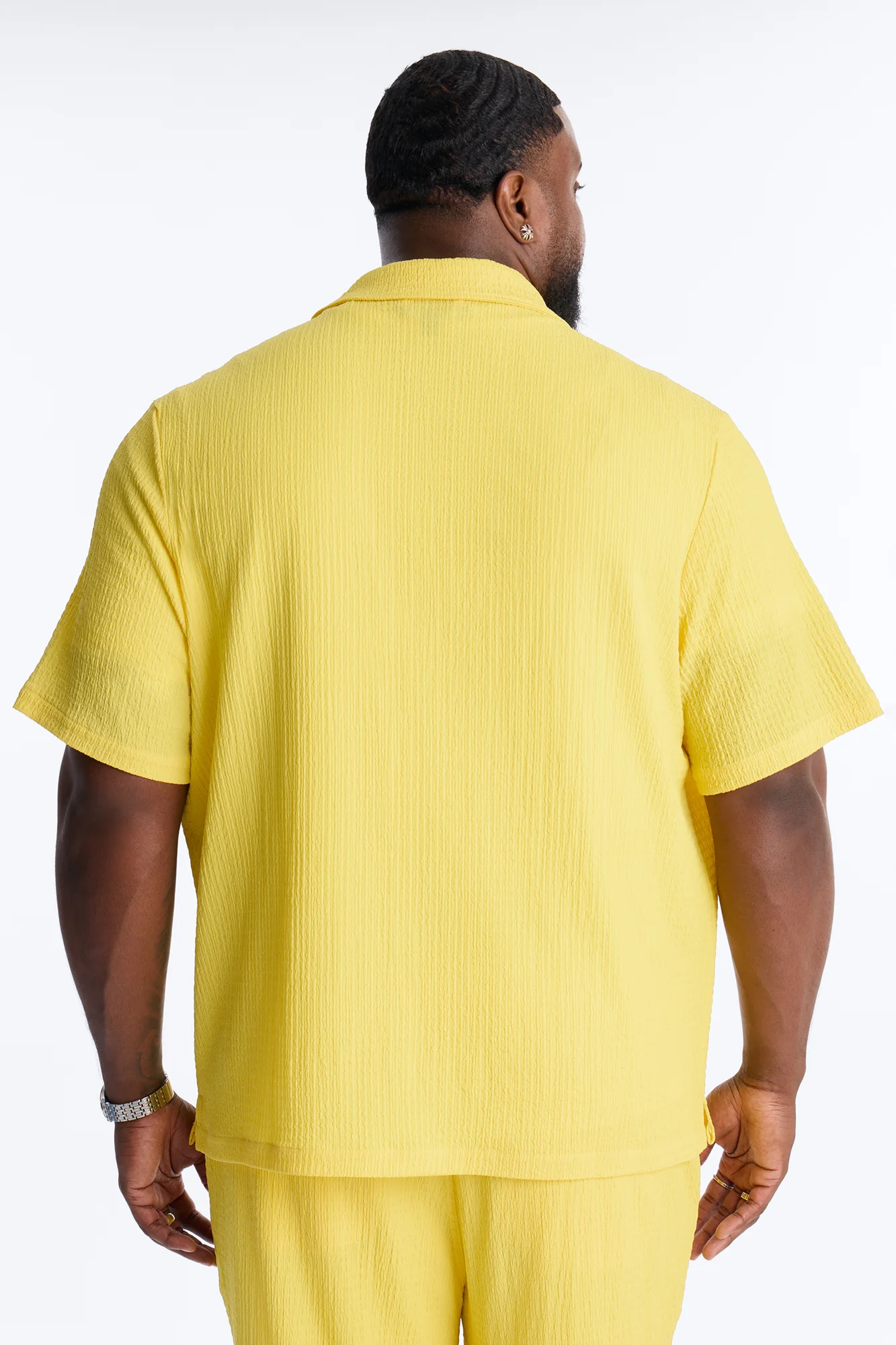 Burton Cuban Collar Button Up Shirt - Yellow - Image 8