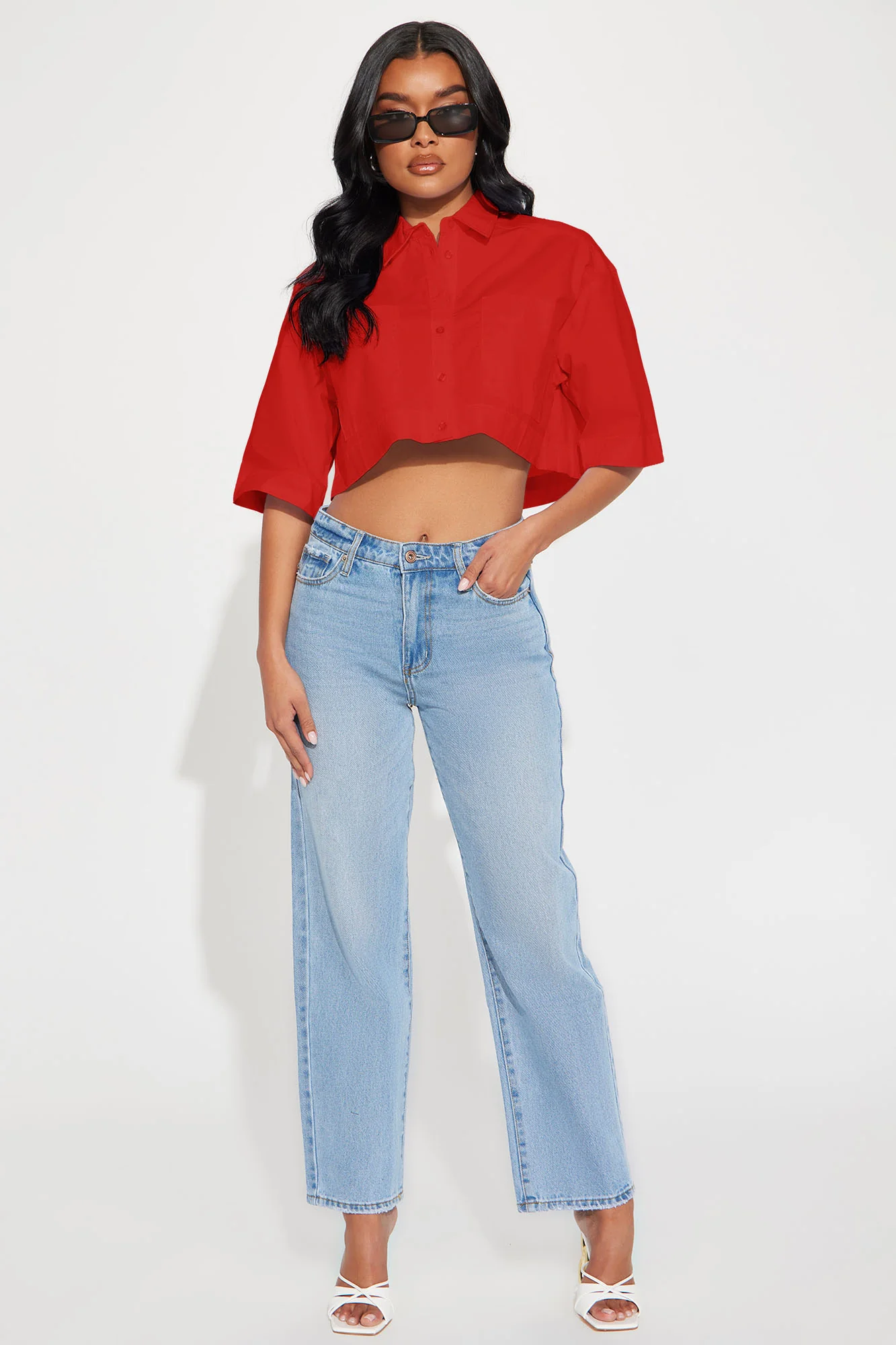 Busy Weekends Poplin Shirt - Red - Image 2