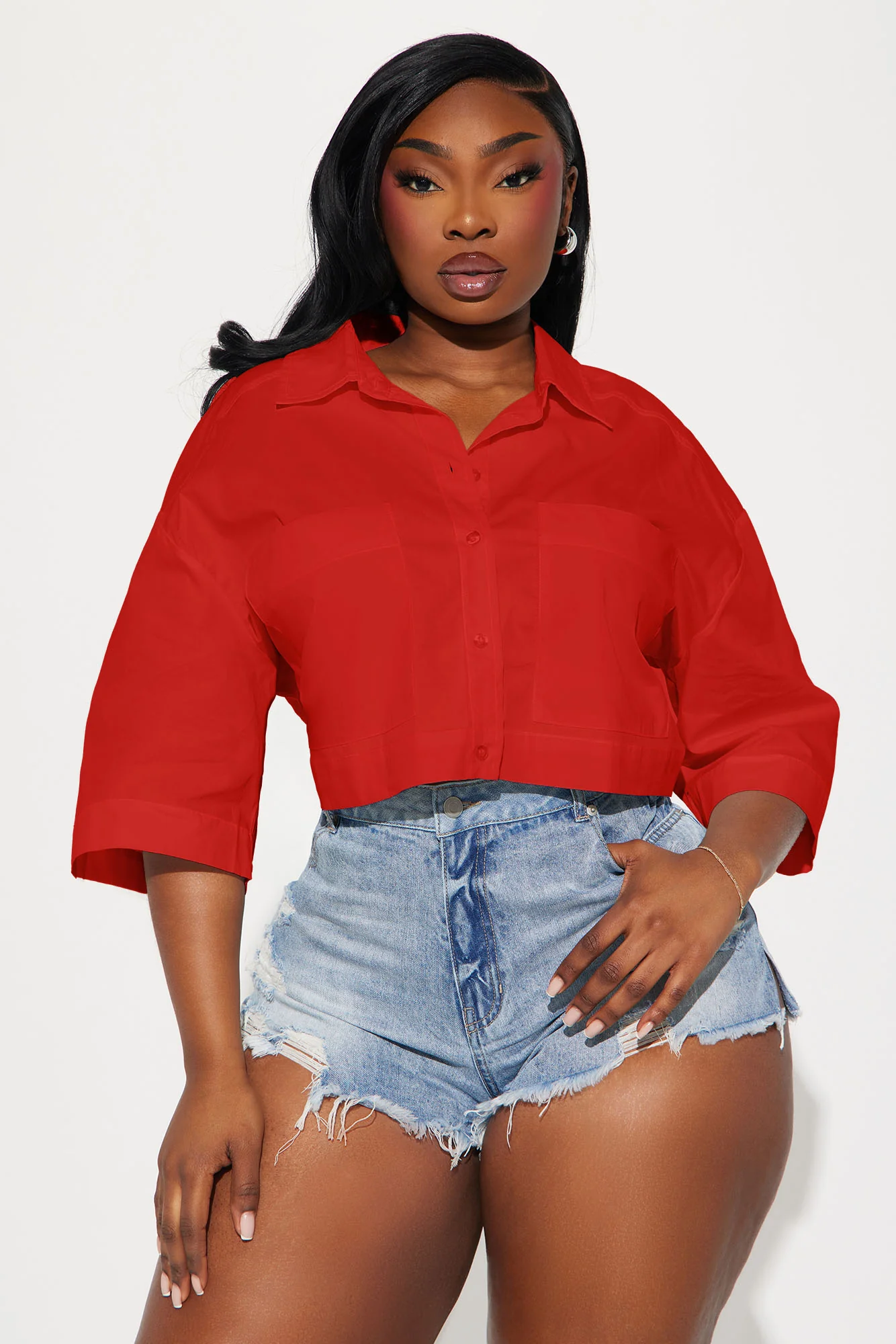 Busy Weekends Poplin Shirt - Red - Image 4