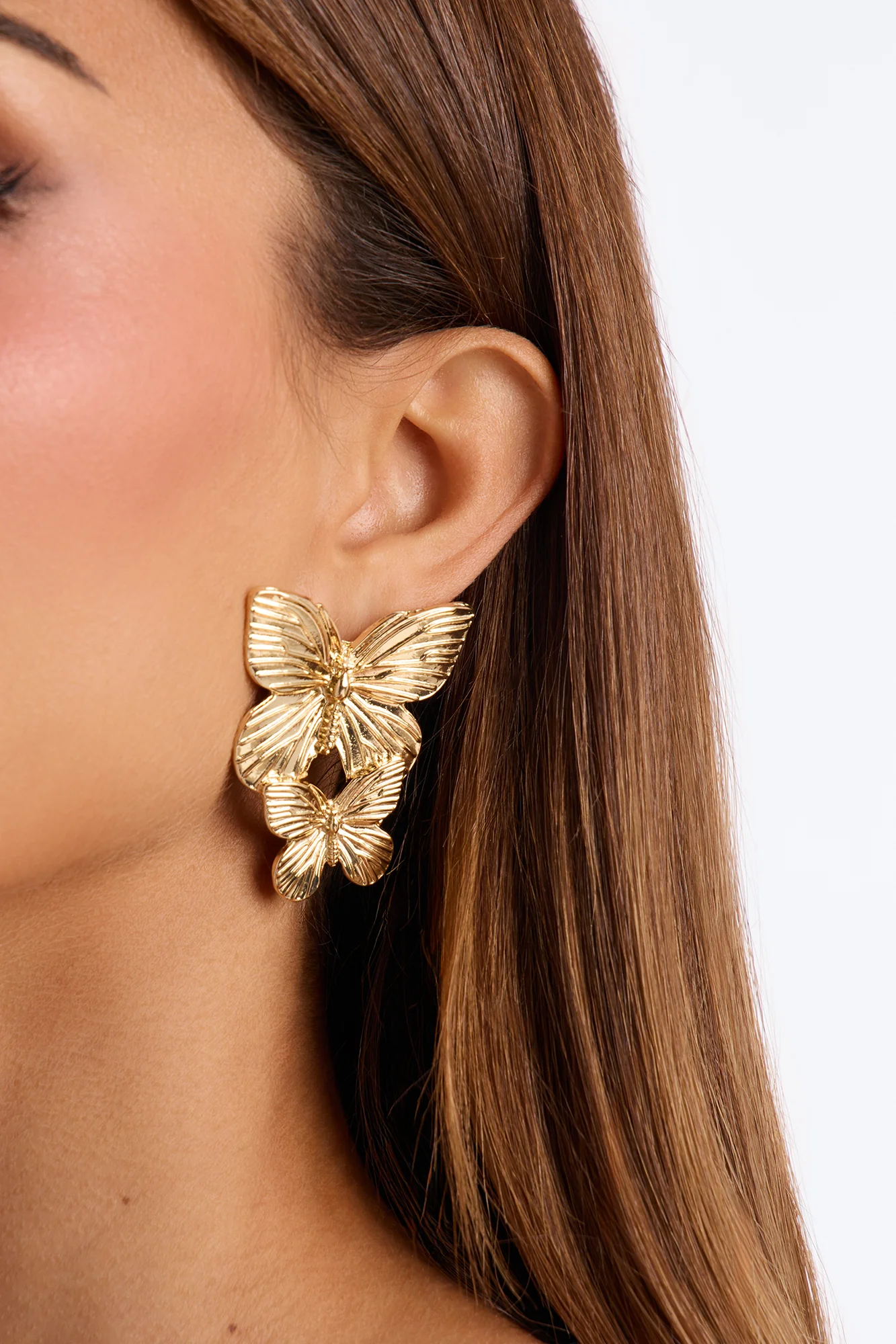 Butterfly Beauty Hardware Earrings - Gold