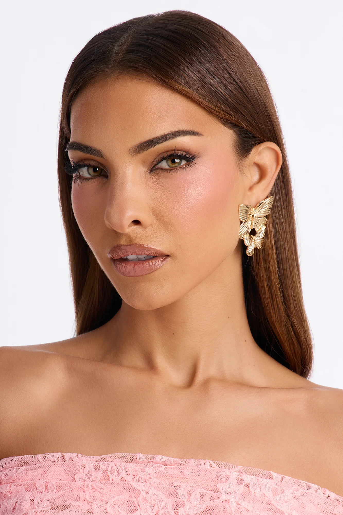 Butterfly Beauty Hardware Earrings - Gold - Image 2