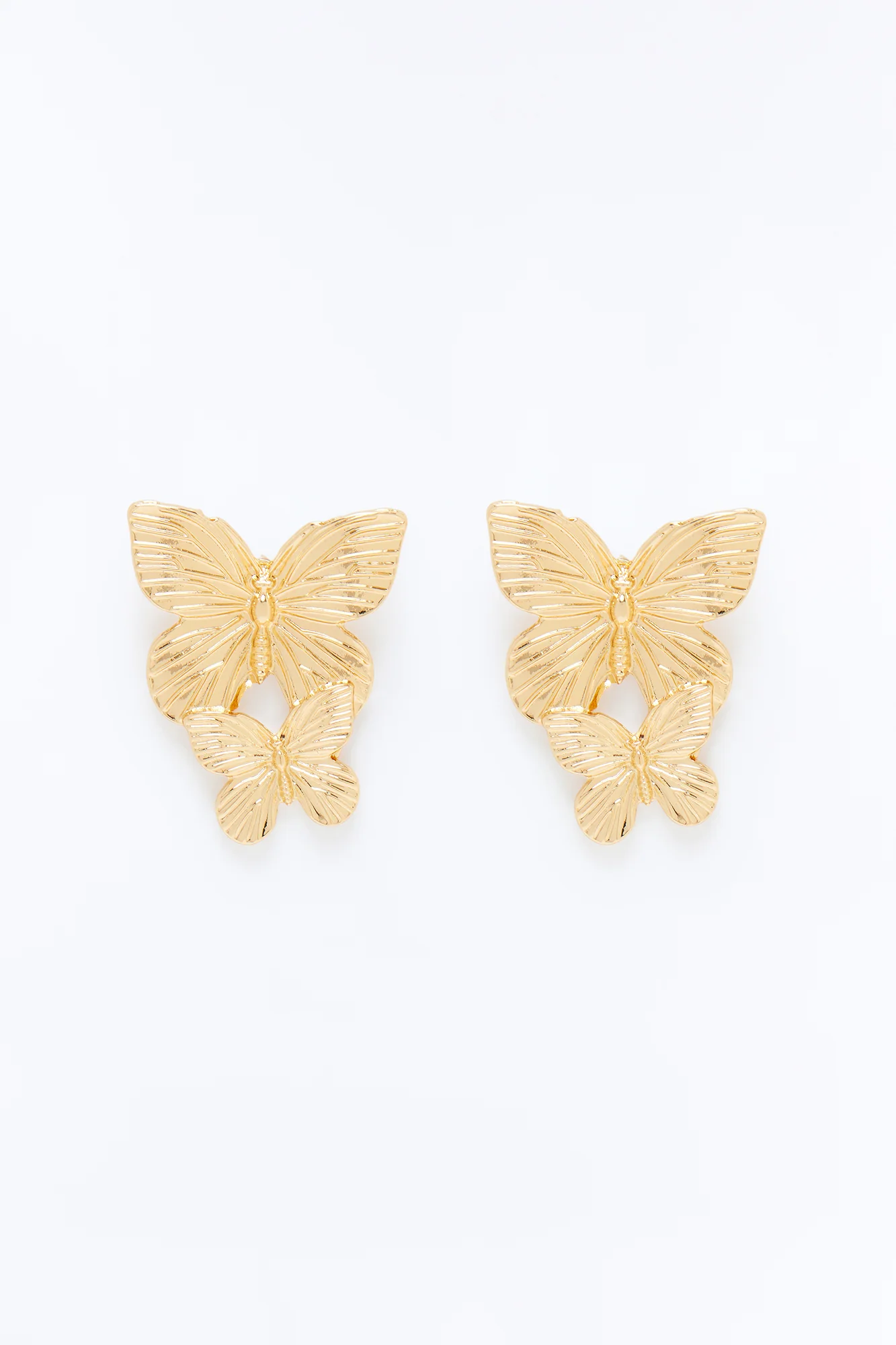 Butterfly Beauty Hardware Earrings - Gold - Image 3