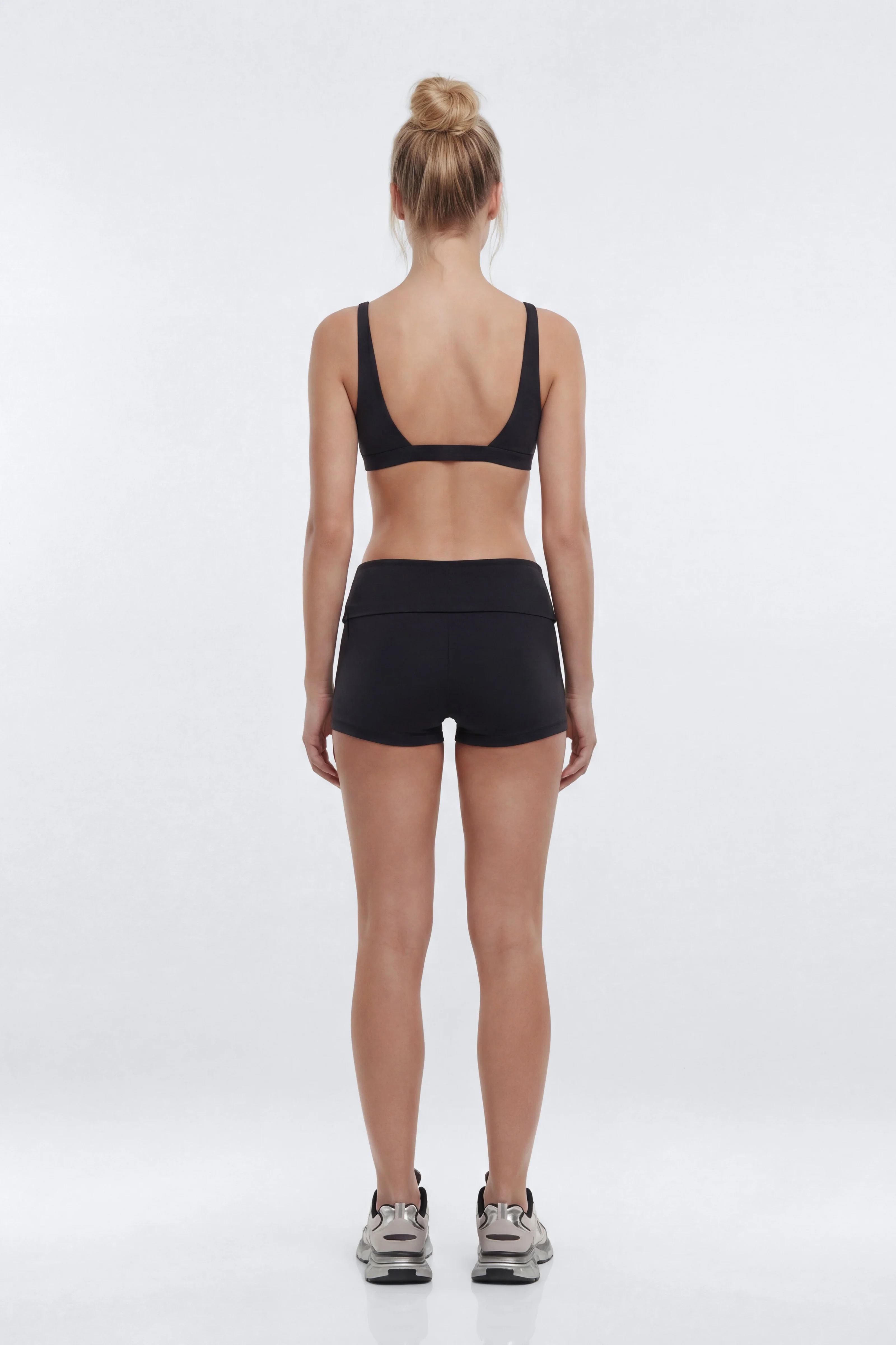ButterSoft™ 3″ Foldover Biker Short - Black - Image 3