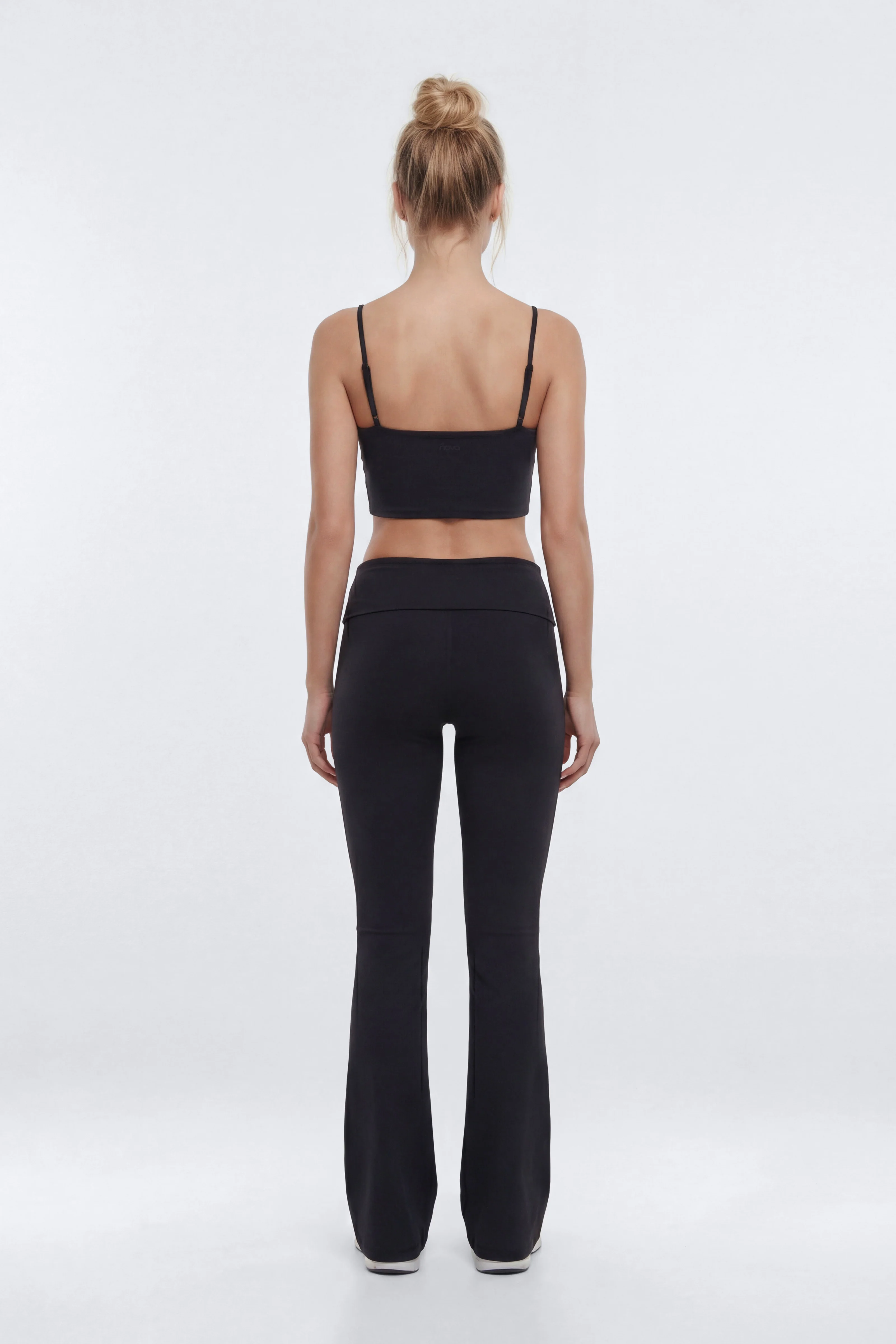 ButterSoft™ 33″ Low Rise Foldover Flare Legging - Black - Image 3