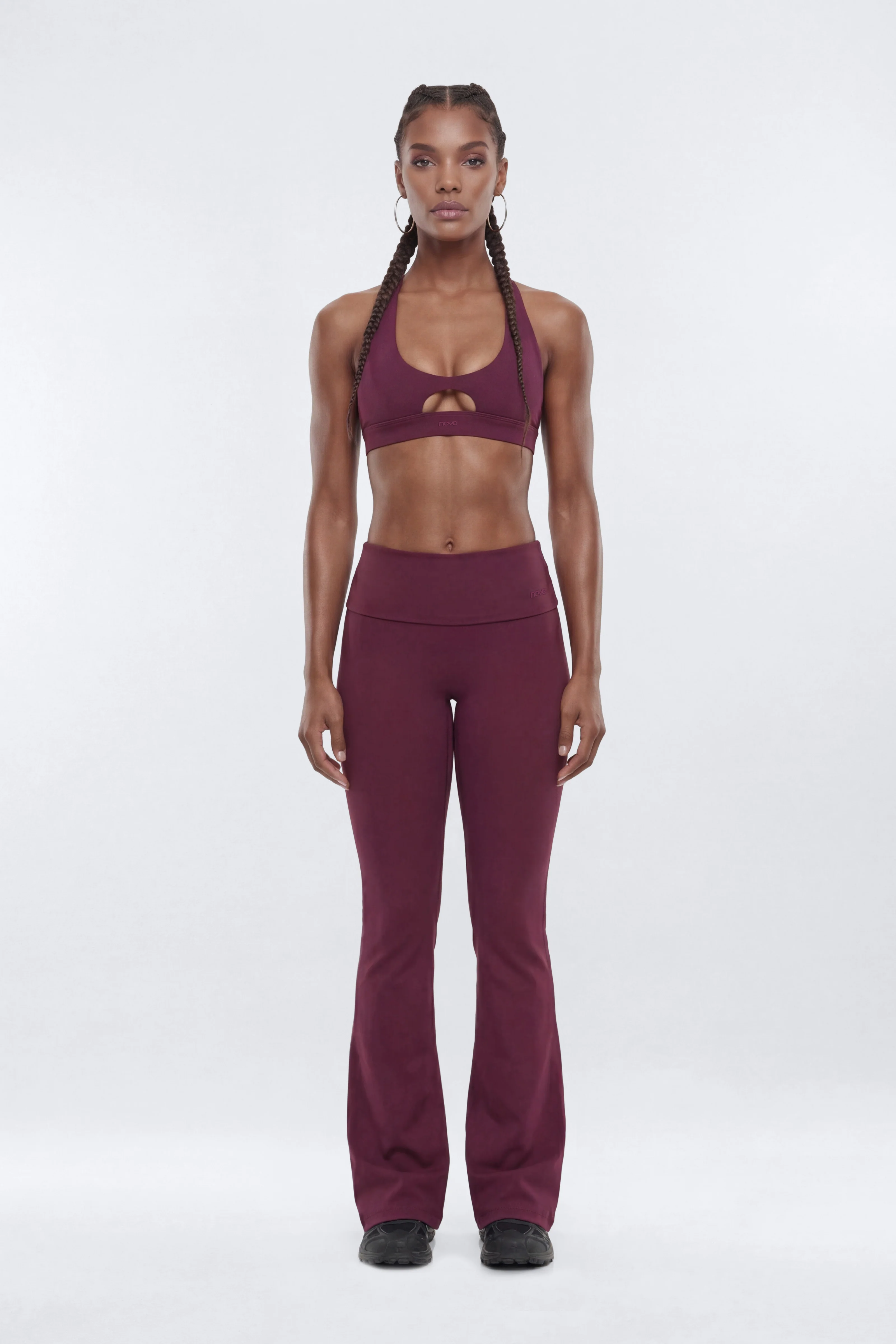 ButterSoft™ 33″ Low Rise Foldover Flare Legging - Merlot - Image 2