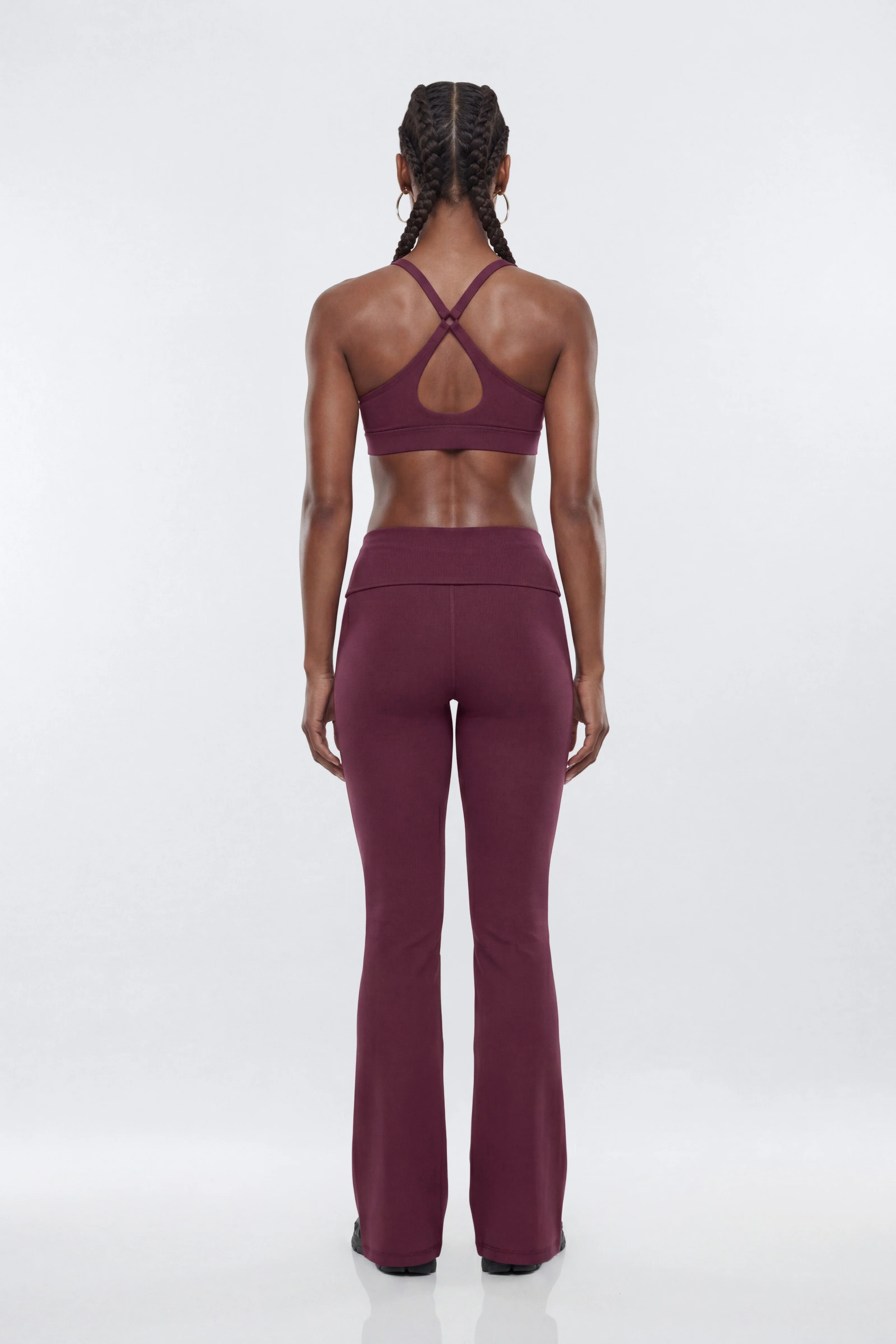 ButterSoft™ 33″ Low Rise Foldover Flare Legging - Merlot - Image 3