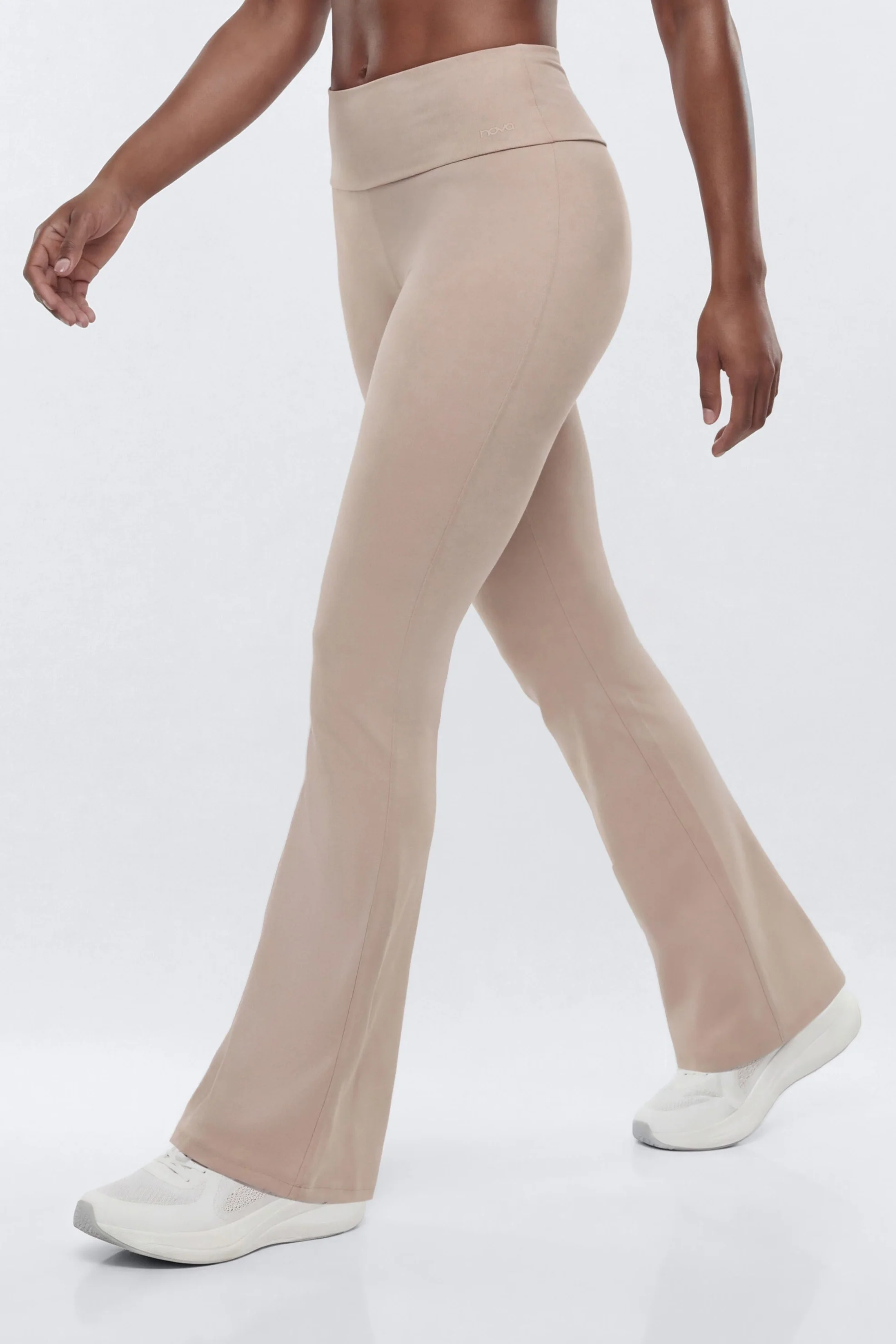 ButterSoft™ 33″ Low Rise Foldover Flare Legging - Stone - Image 2