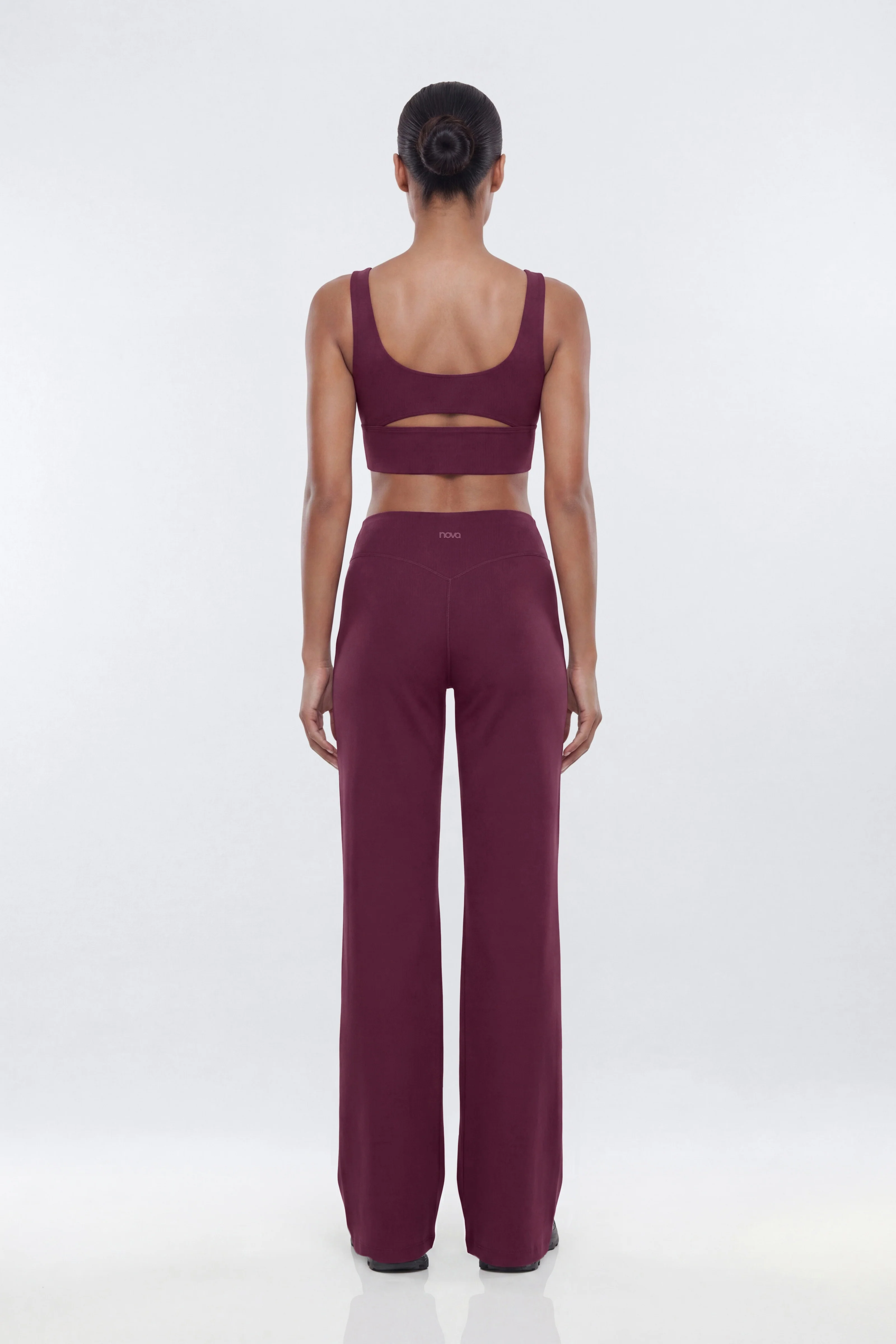 ButterSoft™ 34″ Mid Rise Straight Leg Active Pant - Merlot - Image 4
