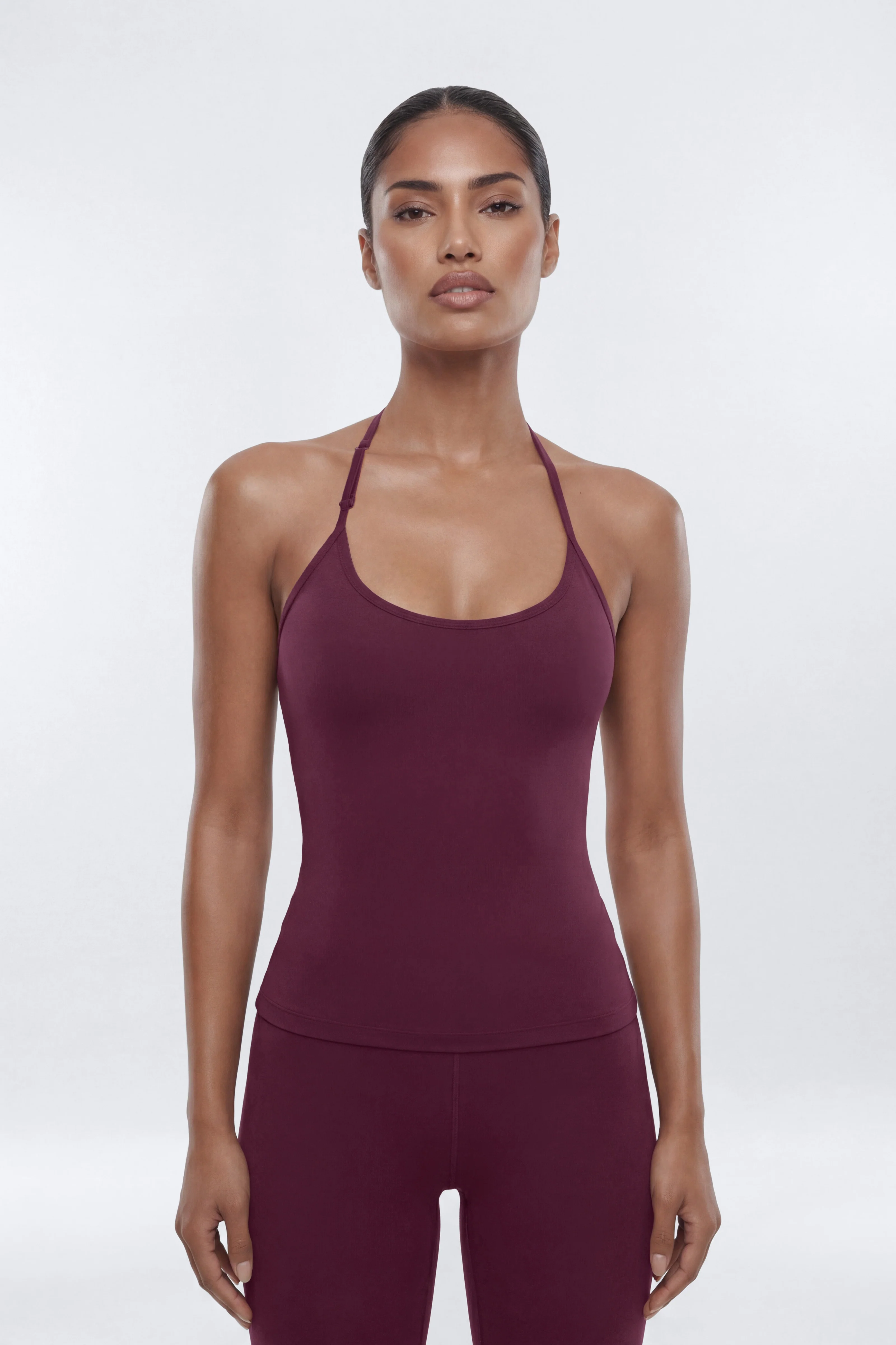 ButterSoft™ Adjustable Halter Tank - Merlot