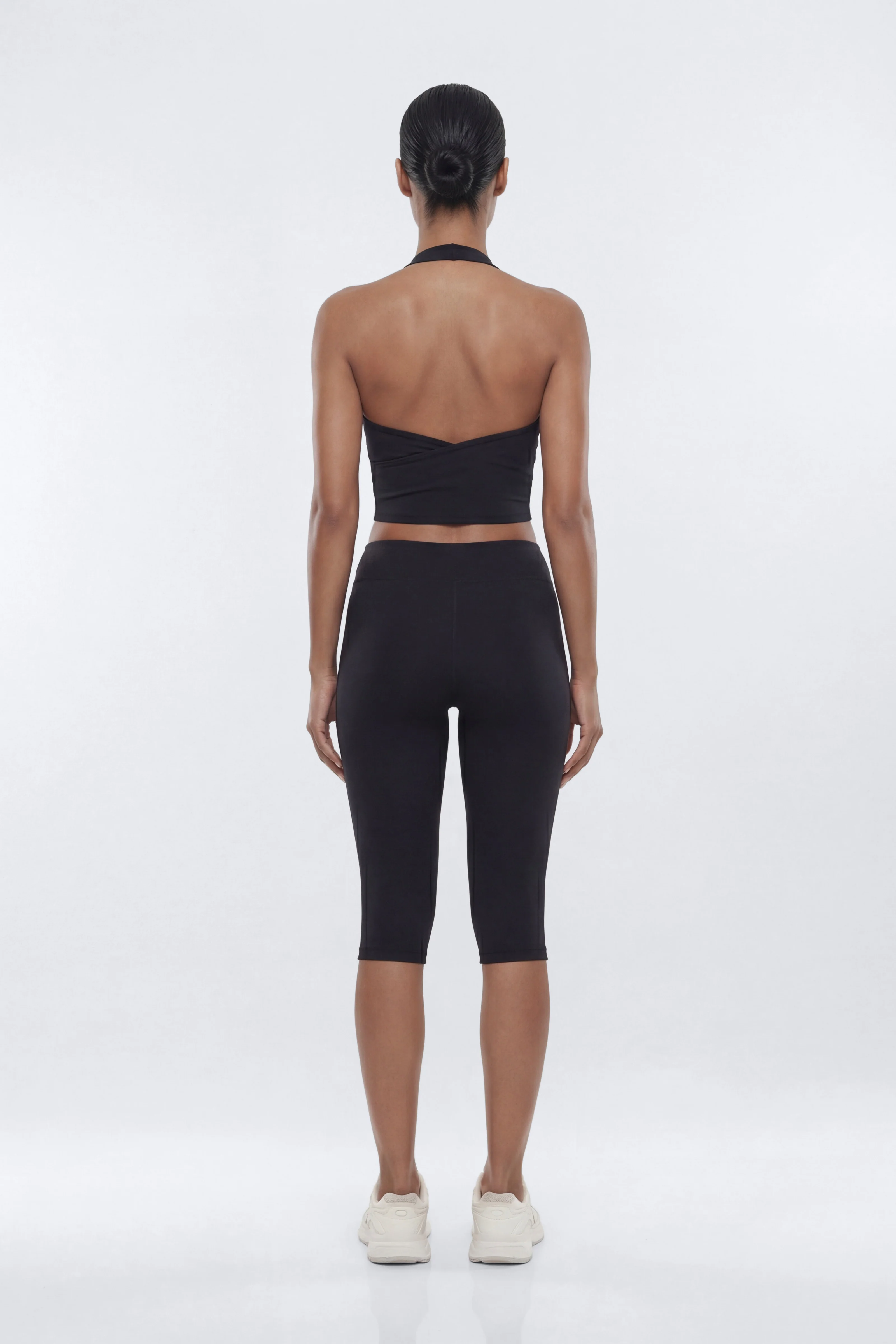 ButterSoft™ Halter Sports Top - Black - Image 3