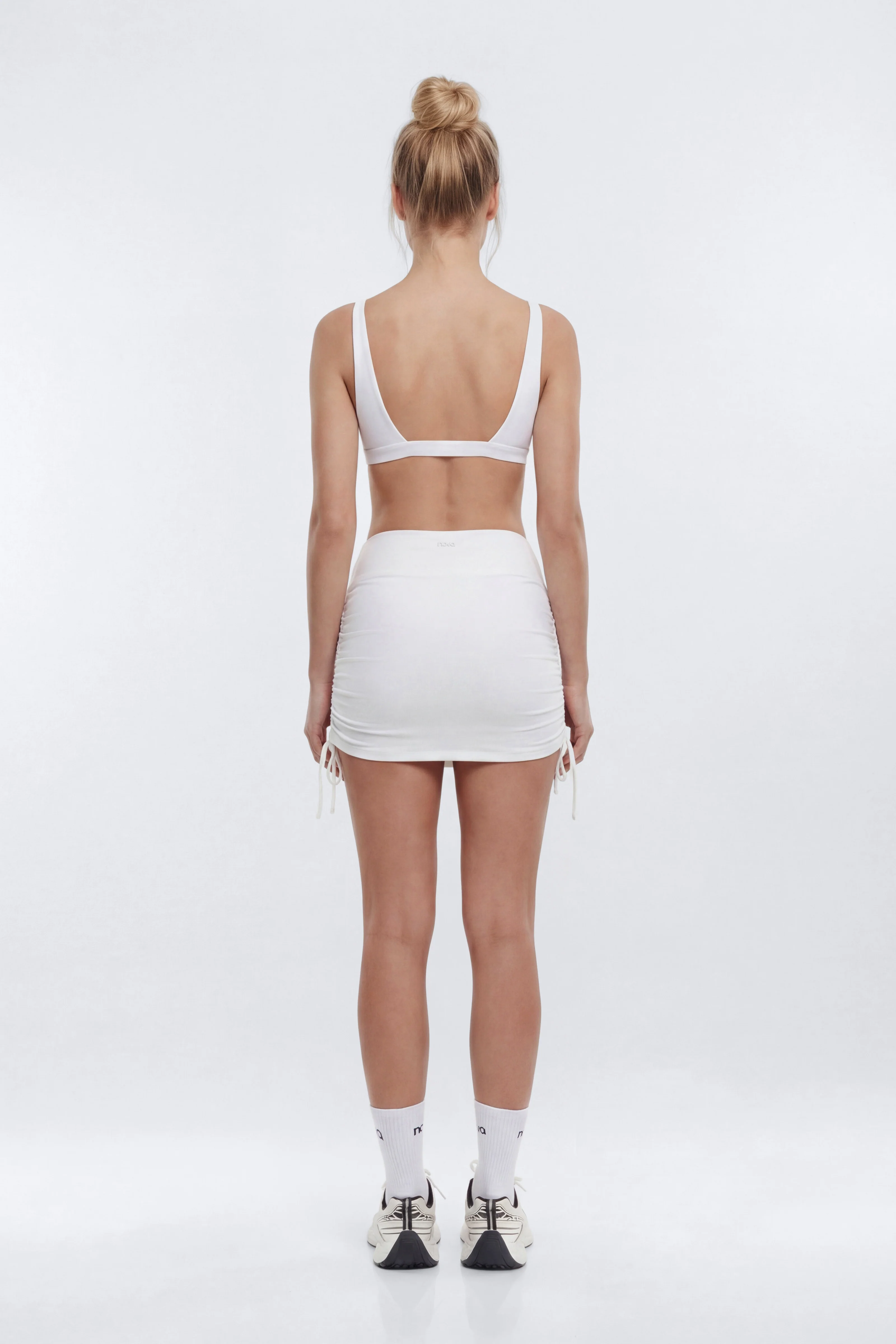 ButterSoft™ Low V Neck Sports Bra - White - Image 4