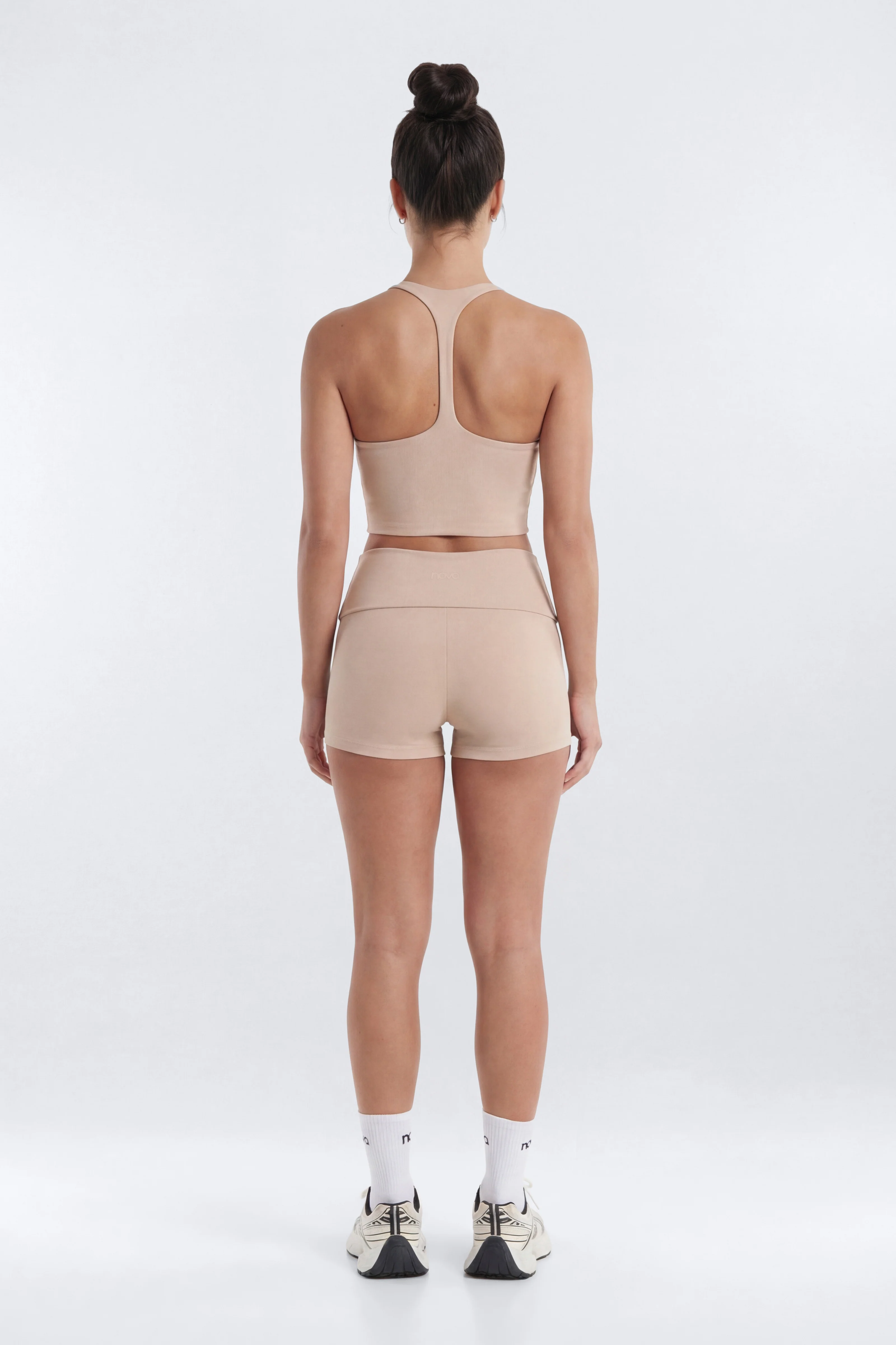 ButterSoft™ Racer Back Halter Sports Top - Stone - Image 3