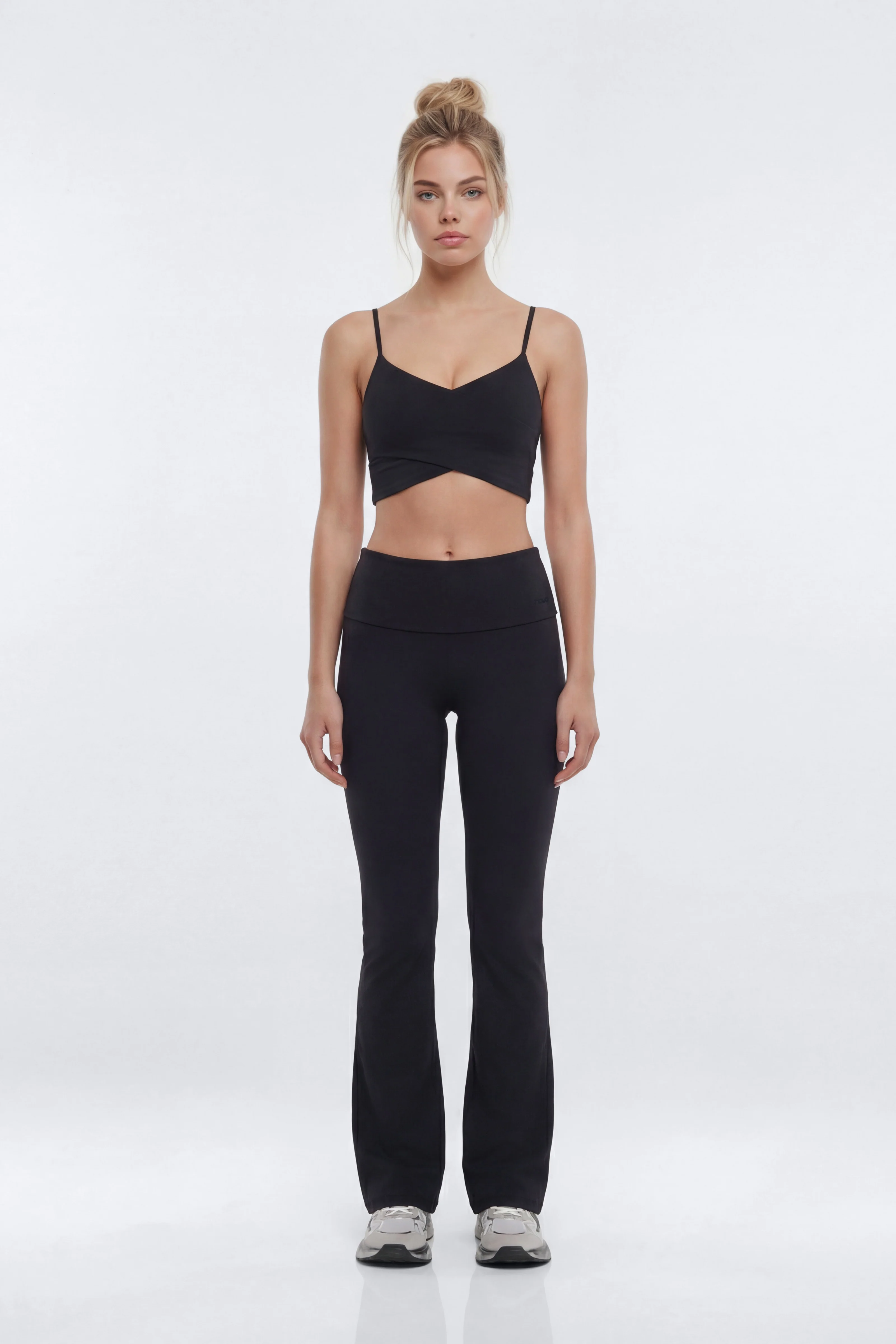 ButterSoft™ Wrap Over Sports Bra - Black - Image 2