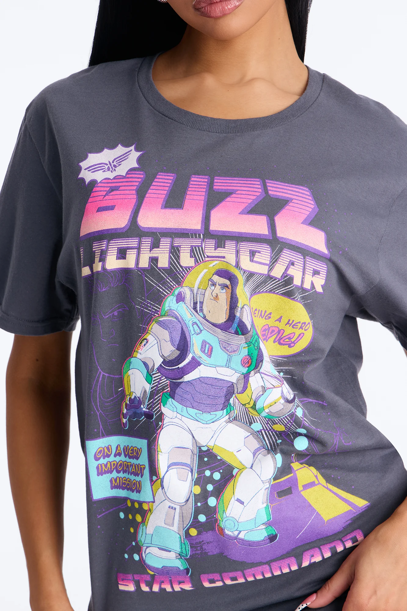Buzz LightYear Star Command Tee - Dark Grey - Image 3
