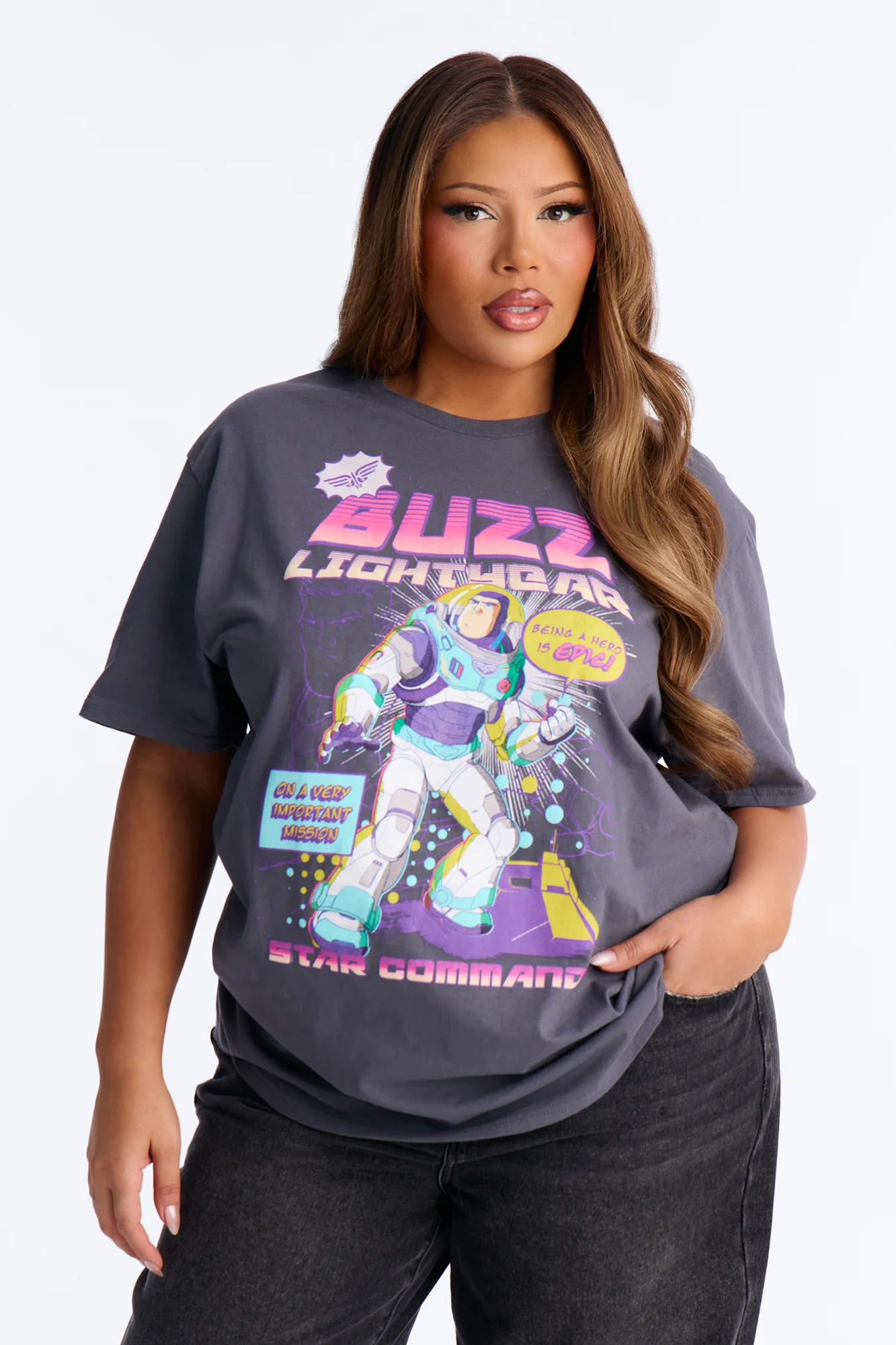 Buzz LightYear Star Command Tee - Dark Grey - Image 4