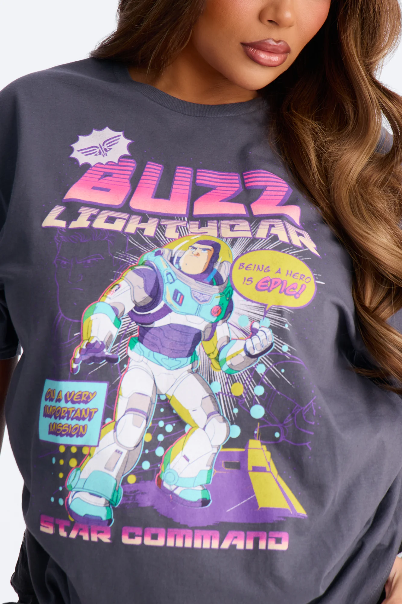 Buzz LightYear Star Command Tee - Dark Grey - Image 6