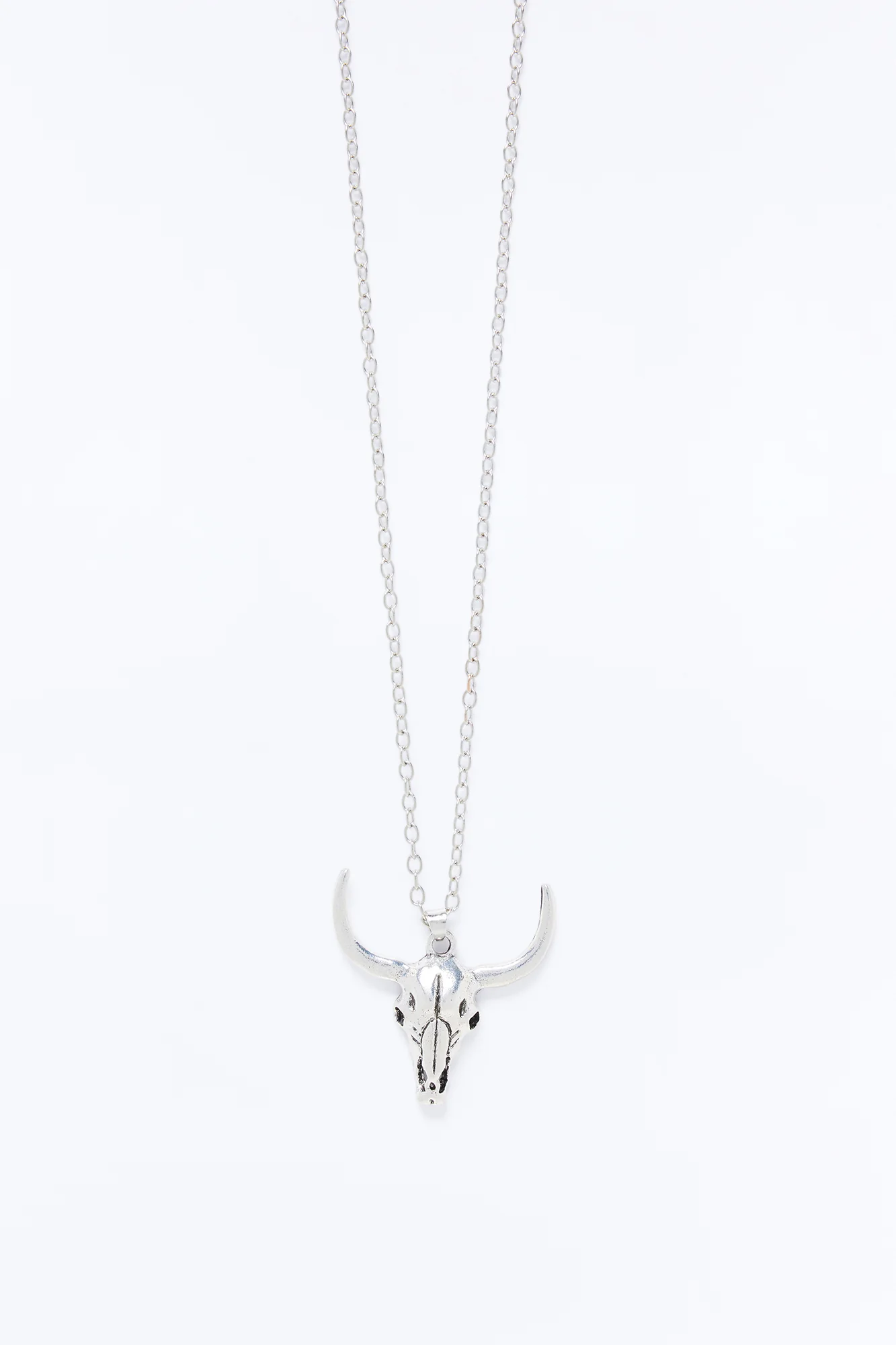 By The Horns Pendant Necklace - Silver - Image 3