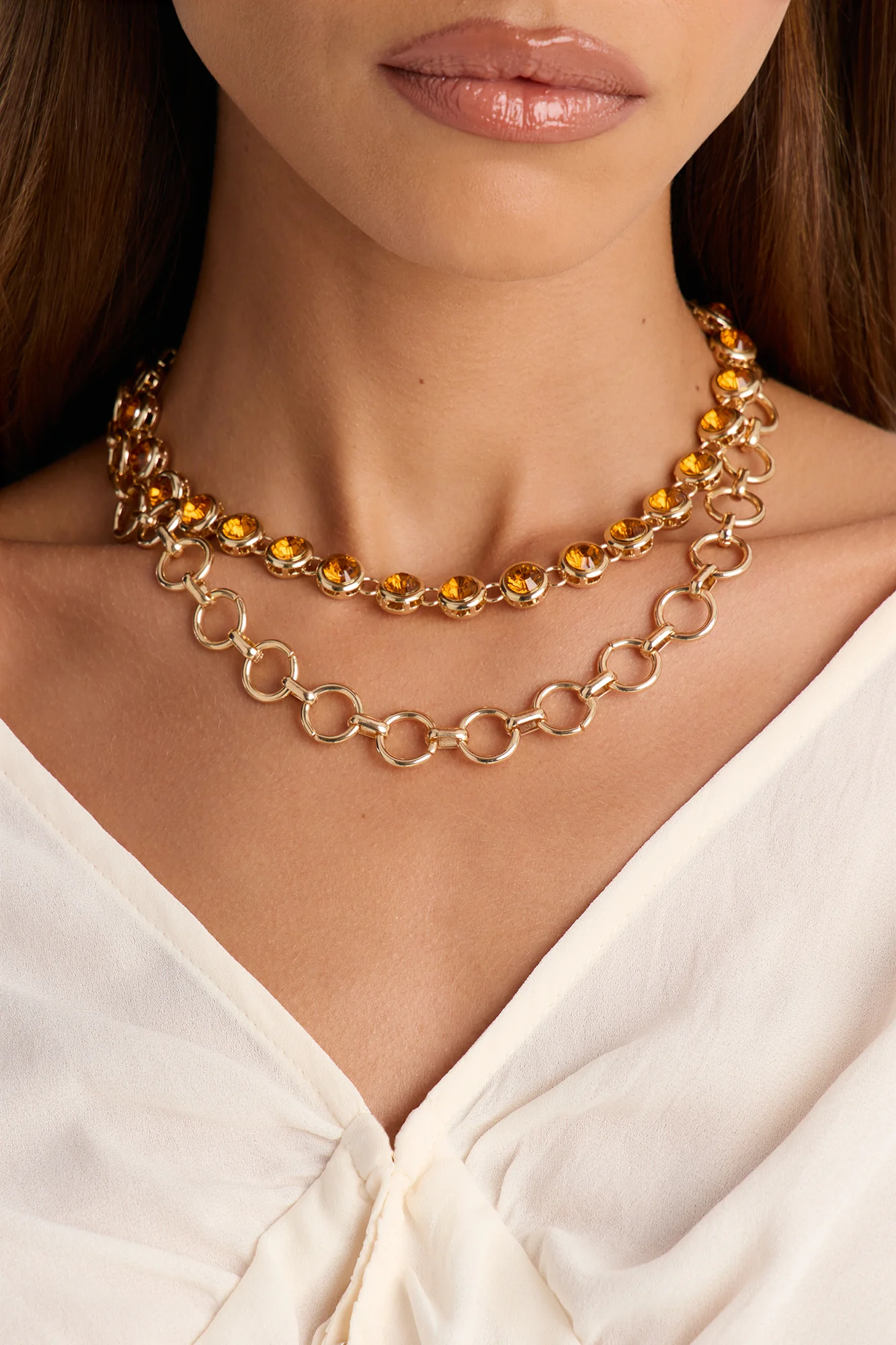 Cabo Sol Layered Necklace - Gold/combo
