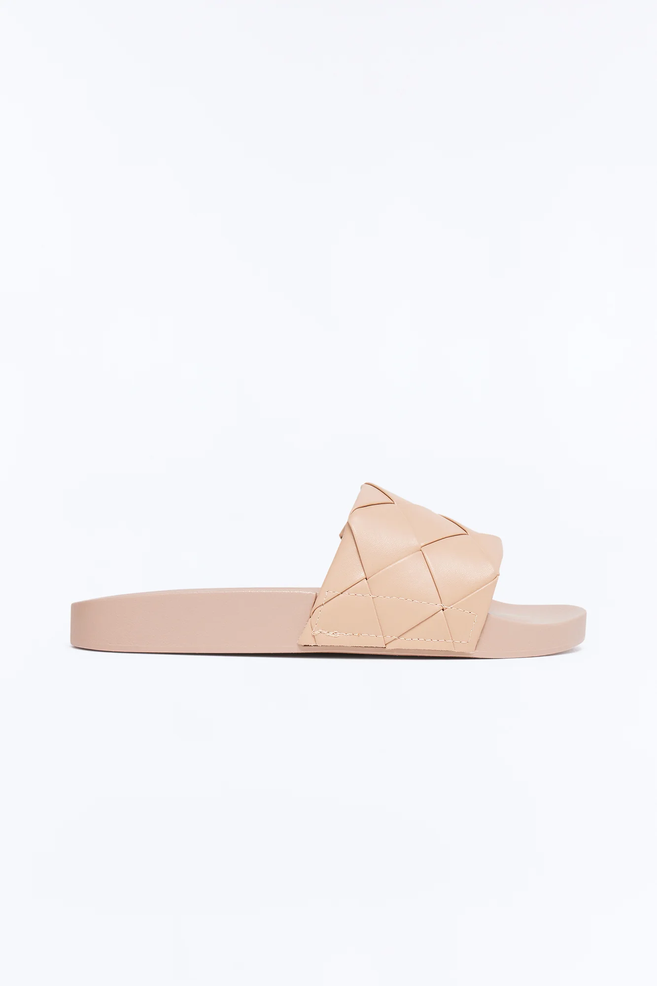 Caera Woven Strap Slides - Nude