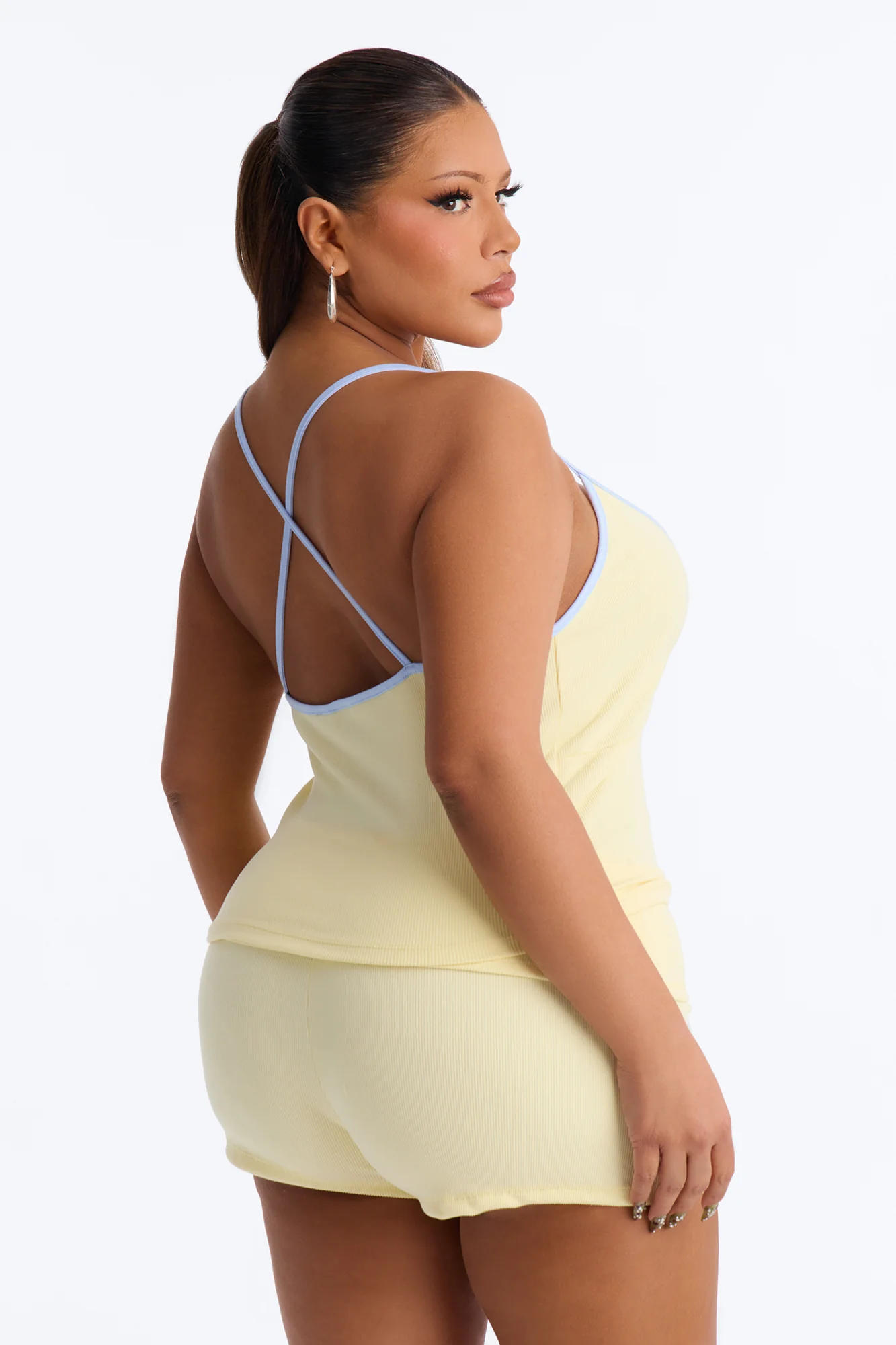 Cali Girl Foldover Waist Short Set - ButterYellow - Image 8