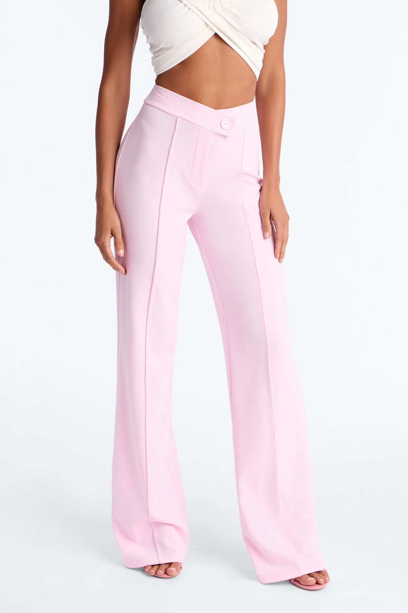 Call It Even Wide Leg Dress Pants - Light Pink - Image 2