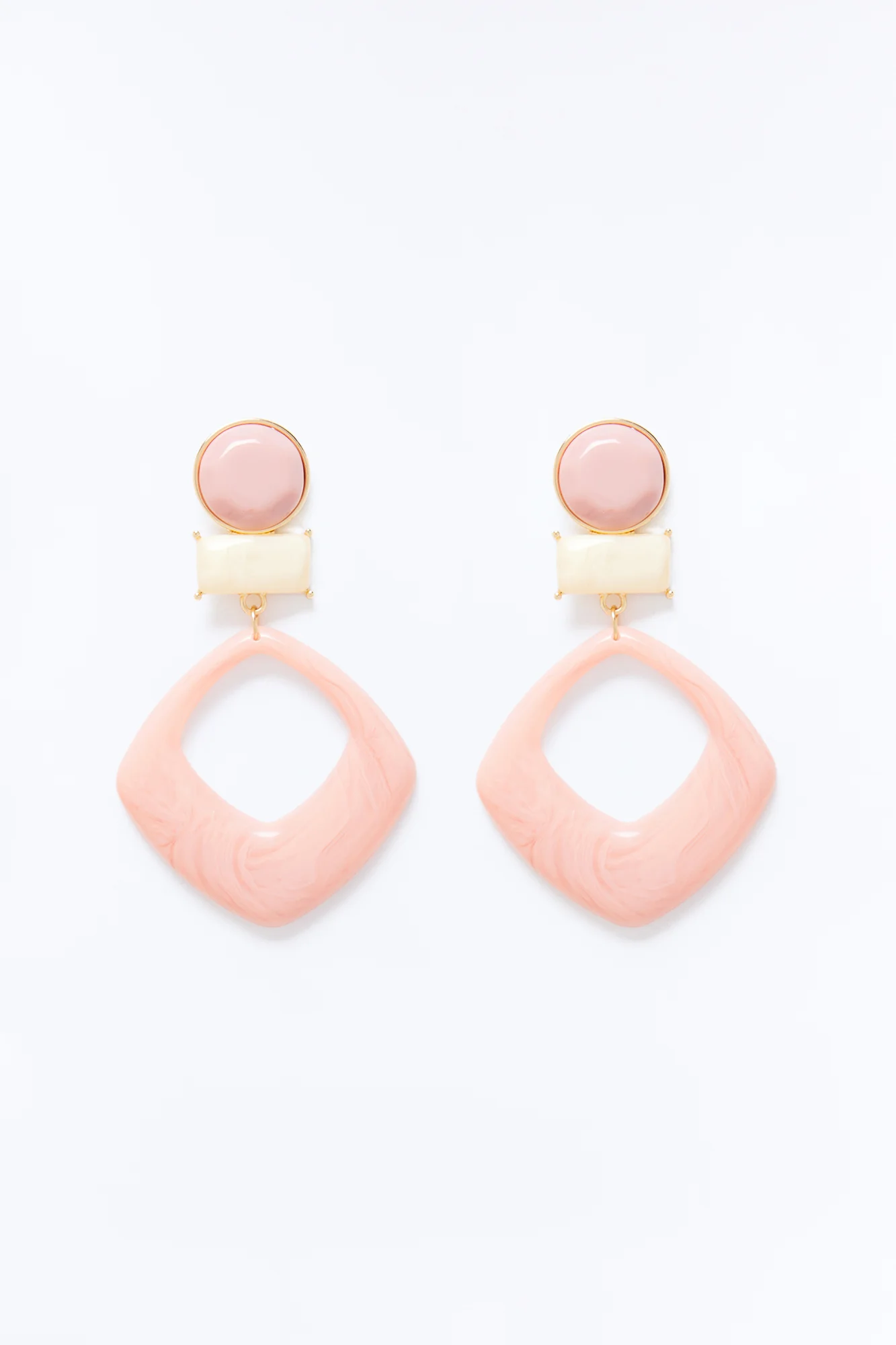 Calmness Over Chaos Jeweled Drop Earrings - Pink - Image 3