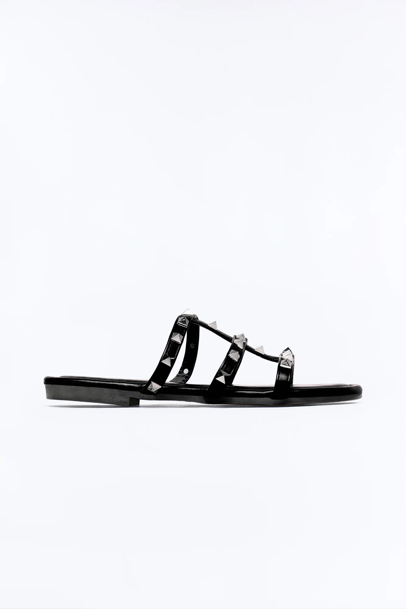 Cambria Studded Sandals - Black