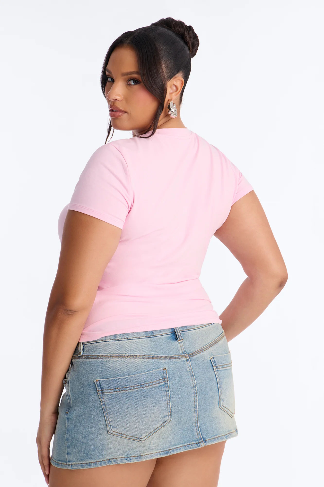 Camilla Classic Fit Crew Neck Tee - Light Pink - Image 7