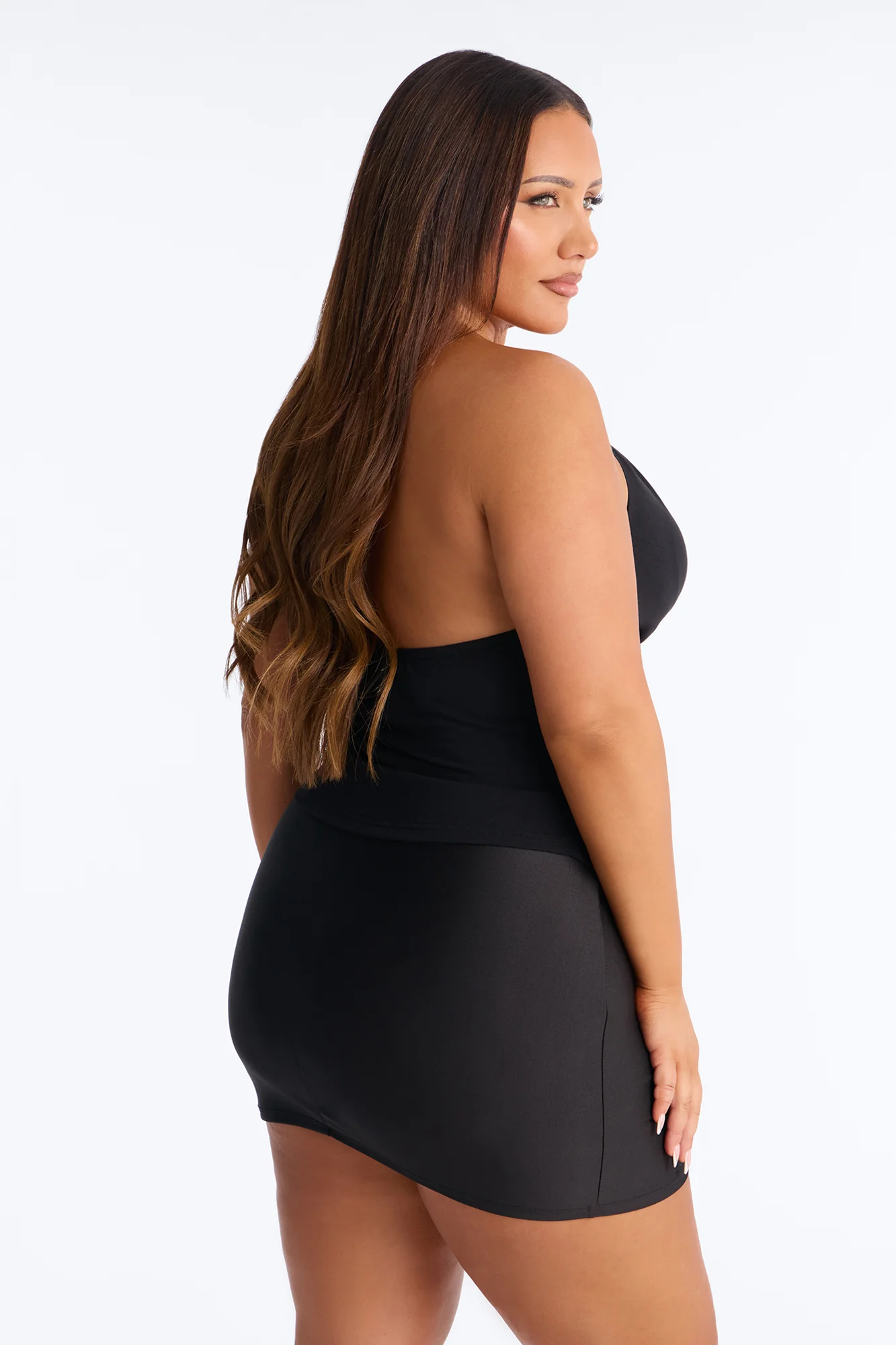 Cammy Cowl Neck Halter Top - Black - Image 7