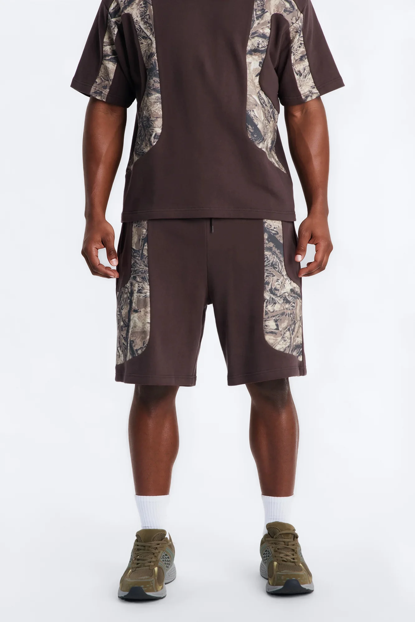 Camo Paneled Sweatshort - Camouflage