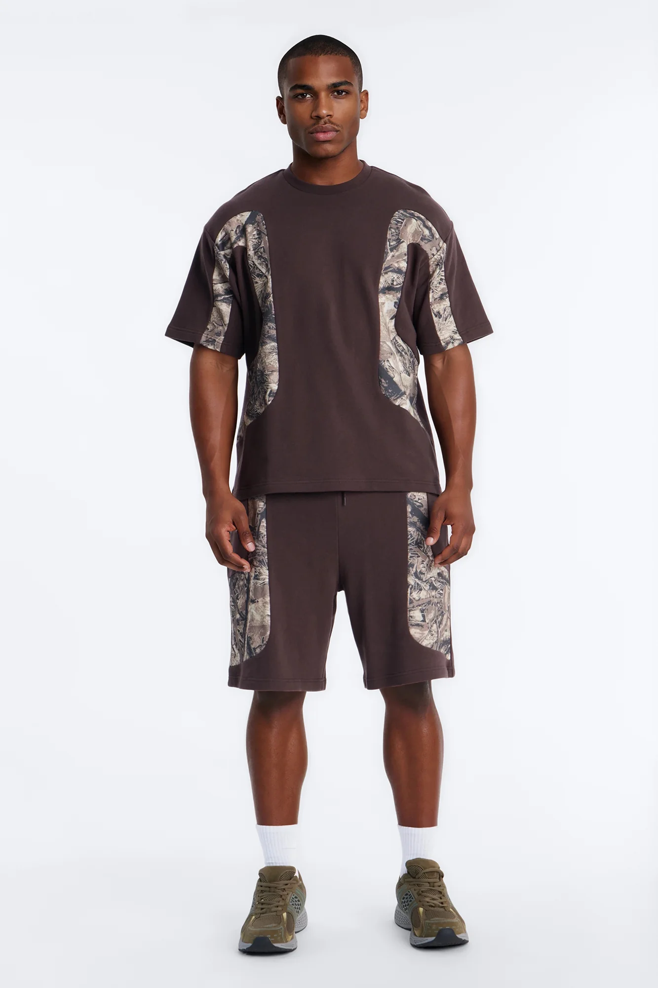 Camo Paneled Sweatshort - Camouflage - Image 2