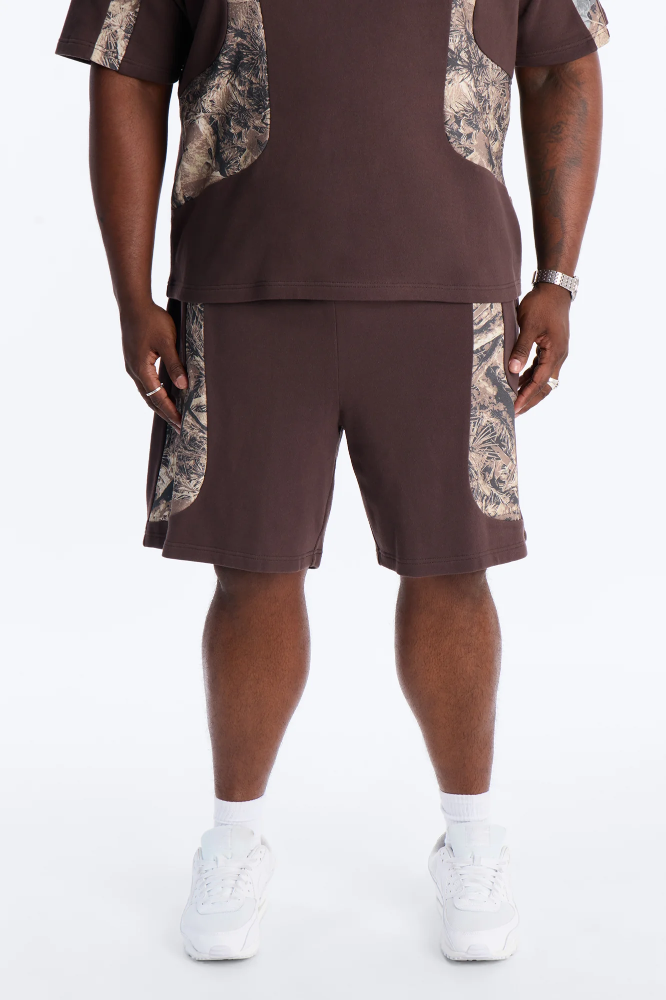 Camo Paneled Sweatshort - Camouflage - Image 4