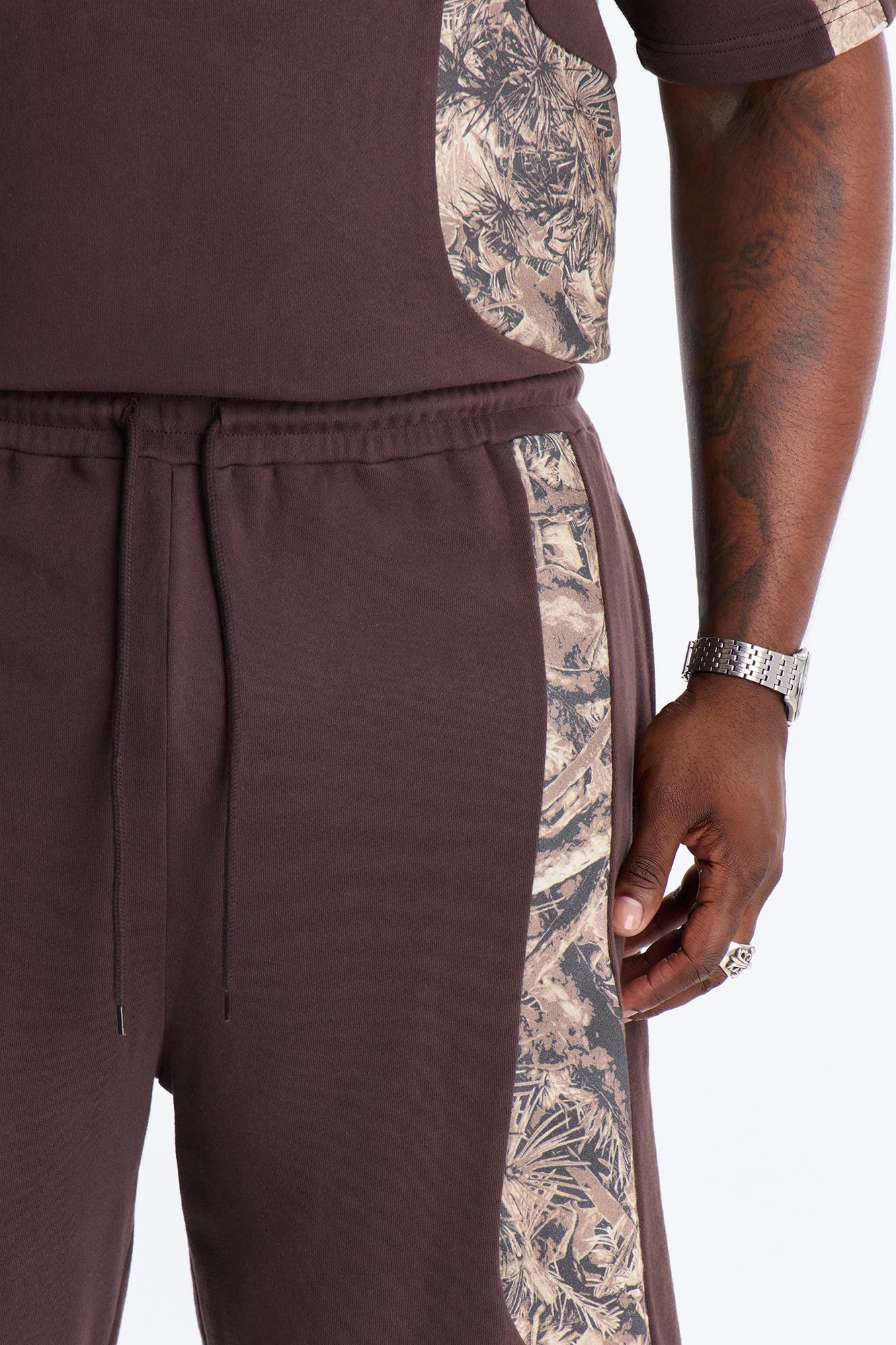 Camo Paneled Sweatshort - Camouflage - Image 6