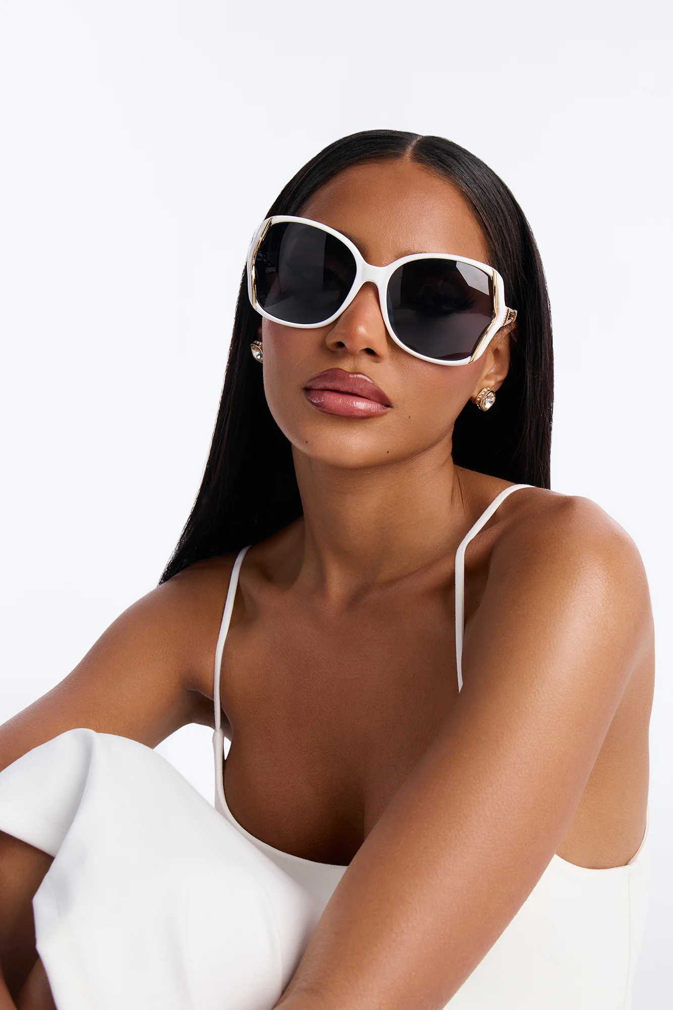 Candy Apple Round Sunglasses - White
