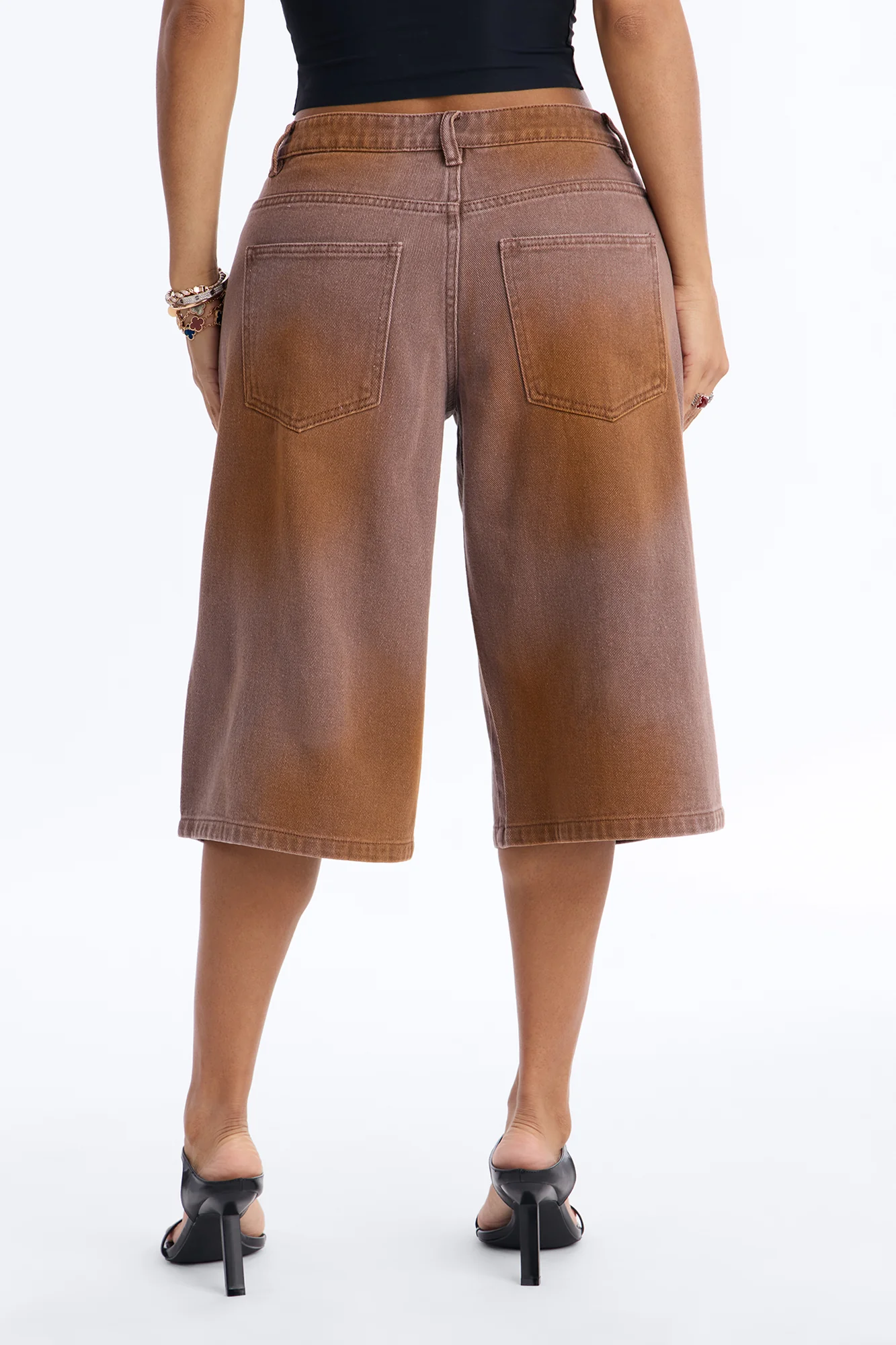 Can't Be Saved Washed Twill Bermuda Short - Brown - Image 4