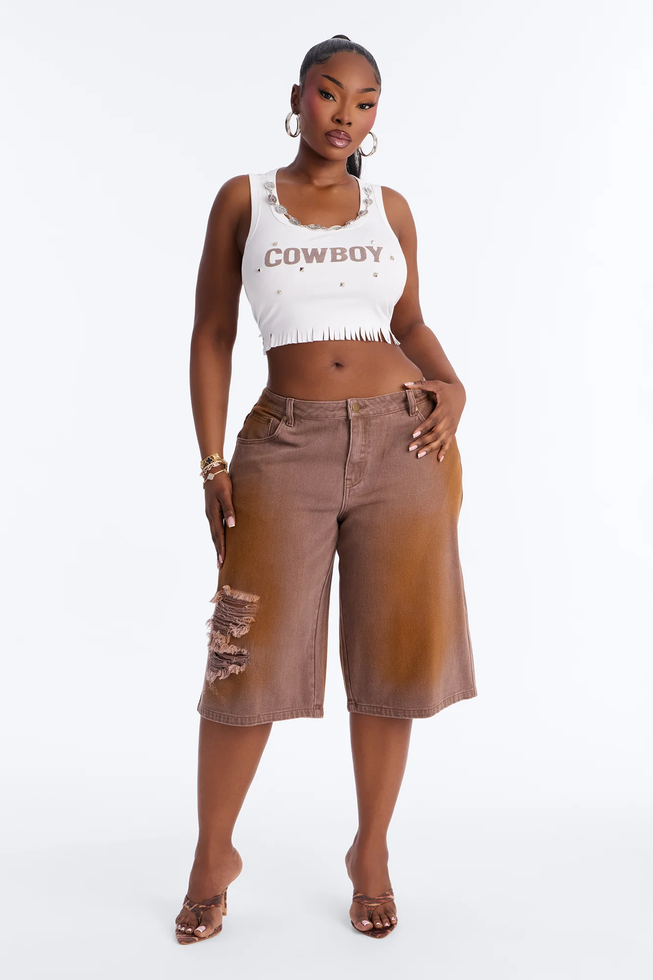Can't Be Saved Washed Twill Bermuda Short - Brown - Image 6