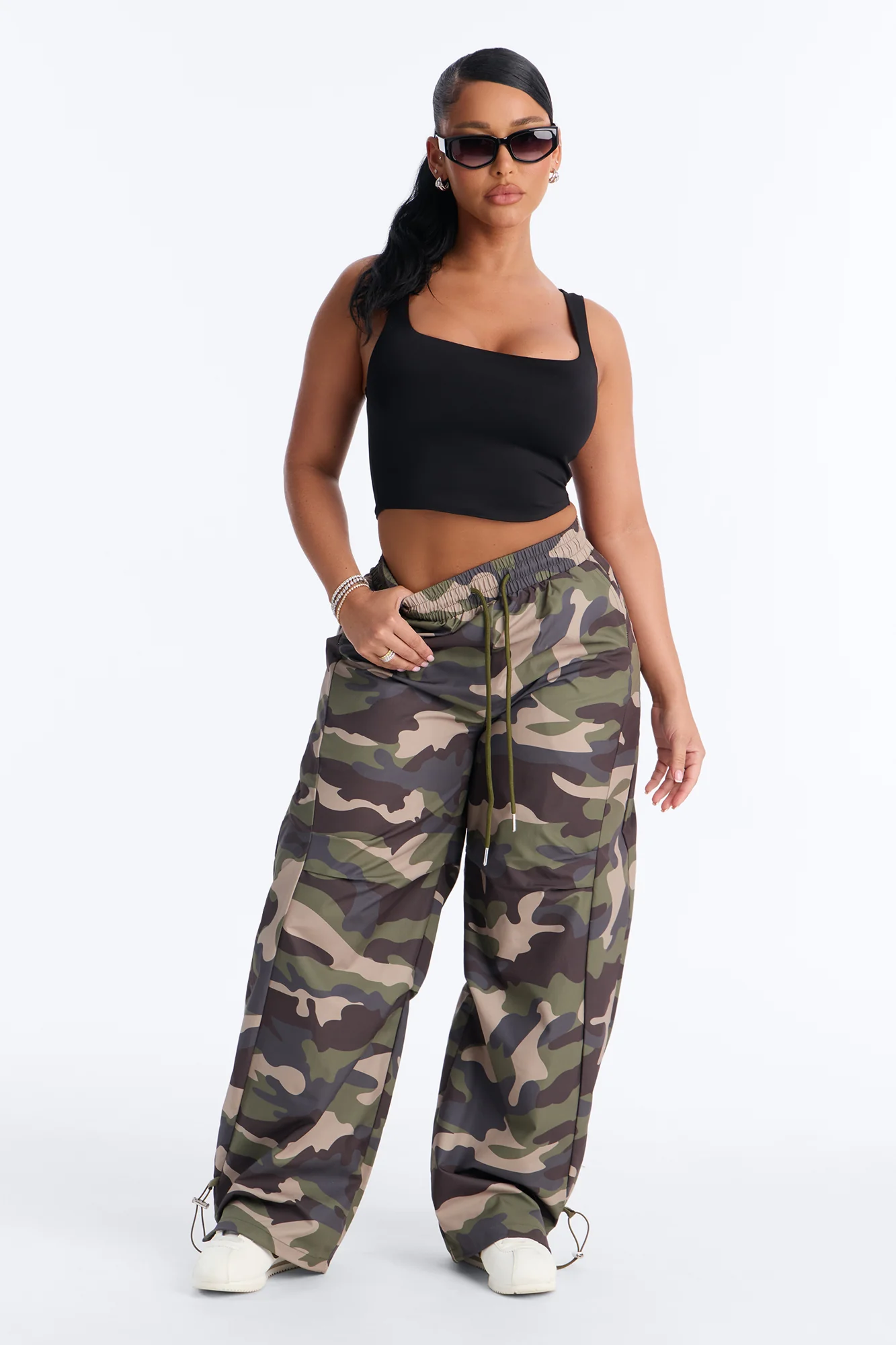 Can't See Me Camo Barrel Leg Joggers 30″ - Camouflage