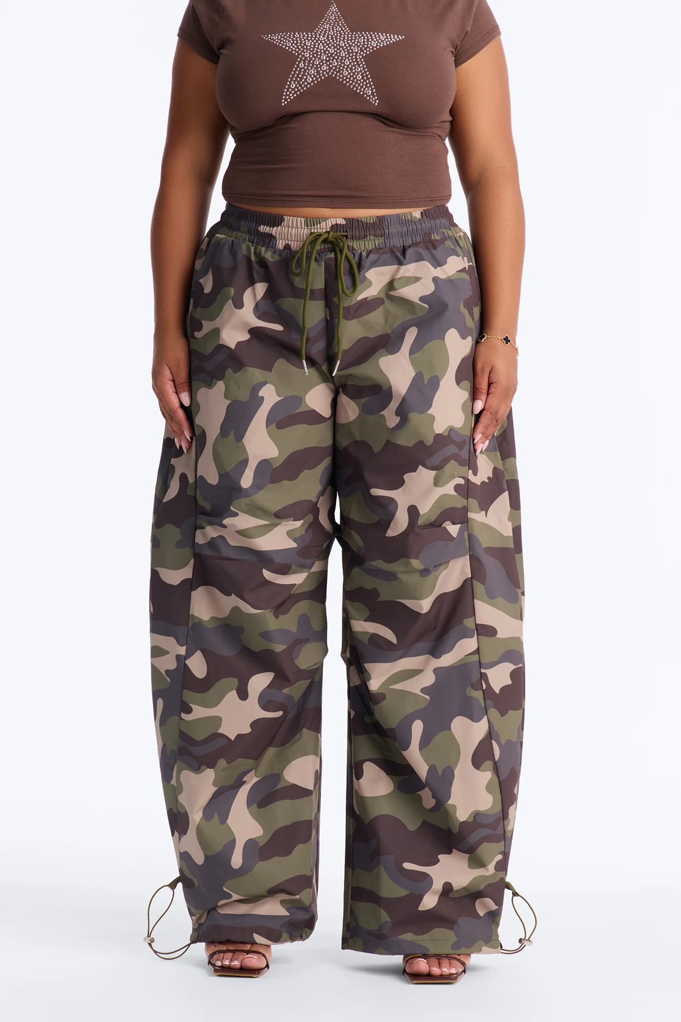 Can't See Me Camo Barrel Leg Joggers 30″ - Camouflage - Image 6