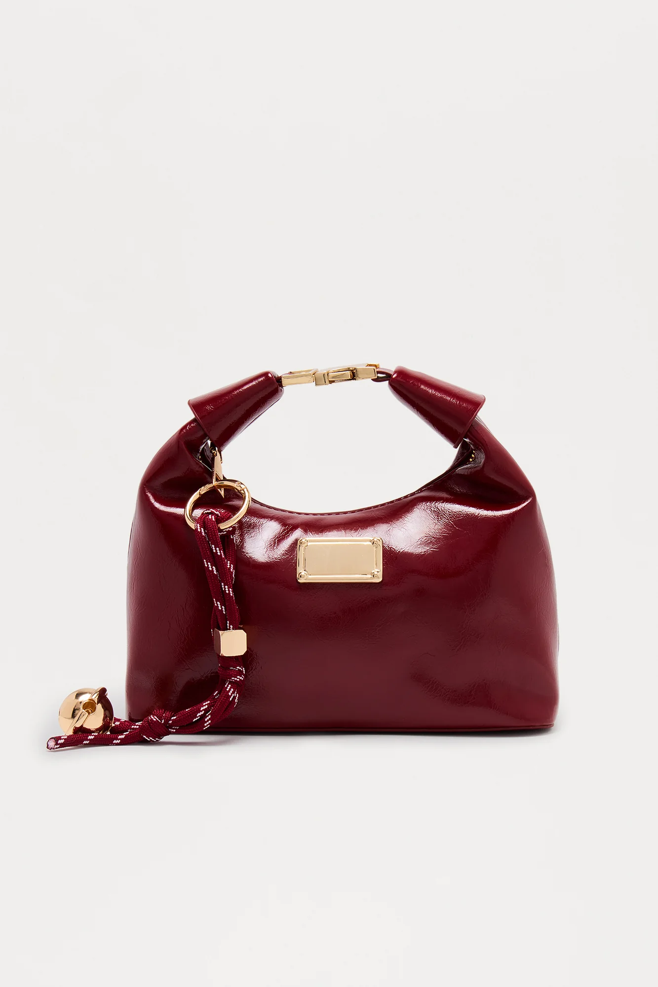 Can't Take It Back Faux Leather Satchel Bag - Burgundy - Image 3