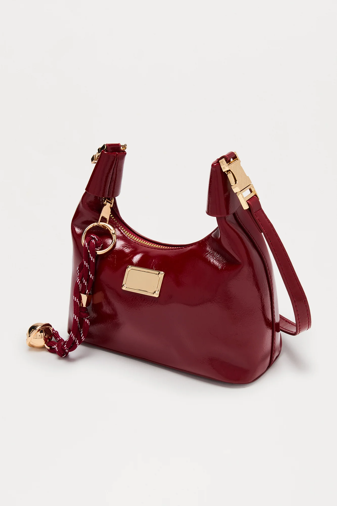 Can't Take It Back Faux Leather Satchel Bag - Burgundy - Image 4