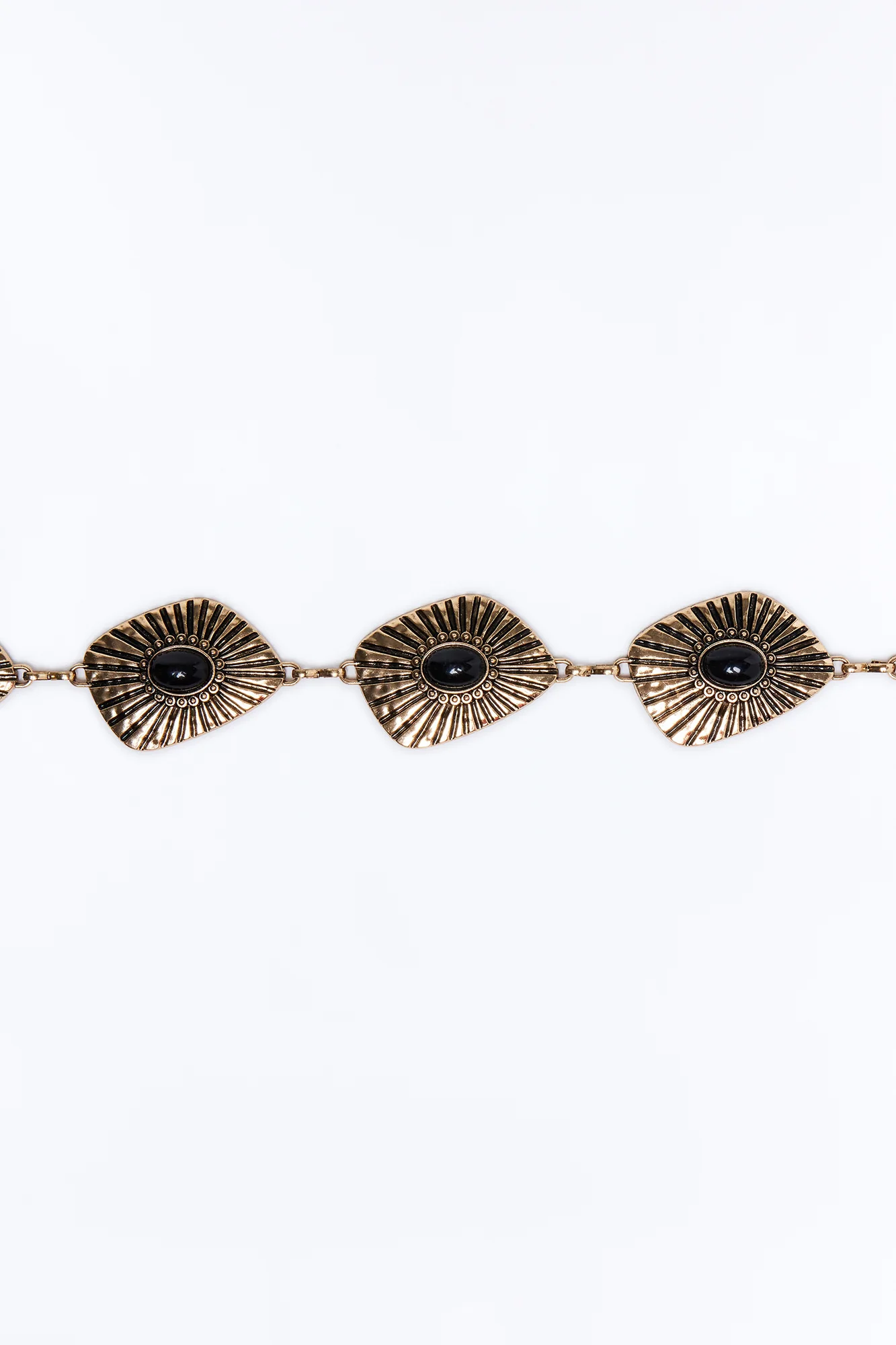 Canyon Jeweled Chain Belt - Gold/Black - Image 3