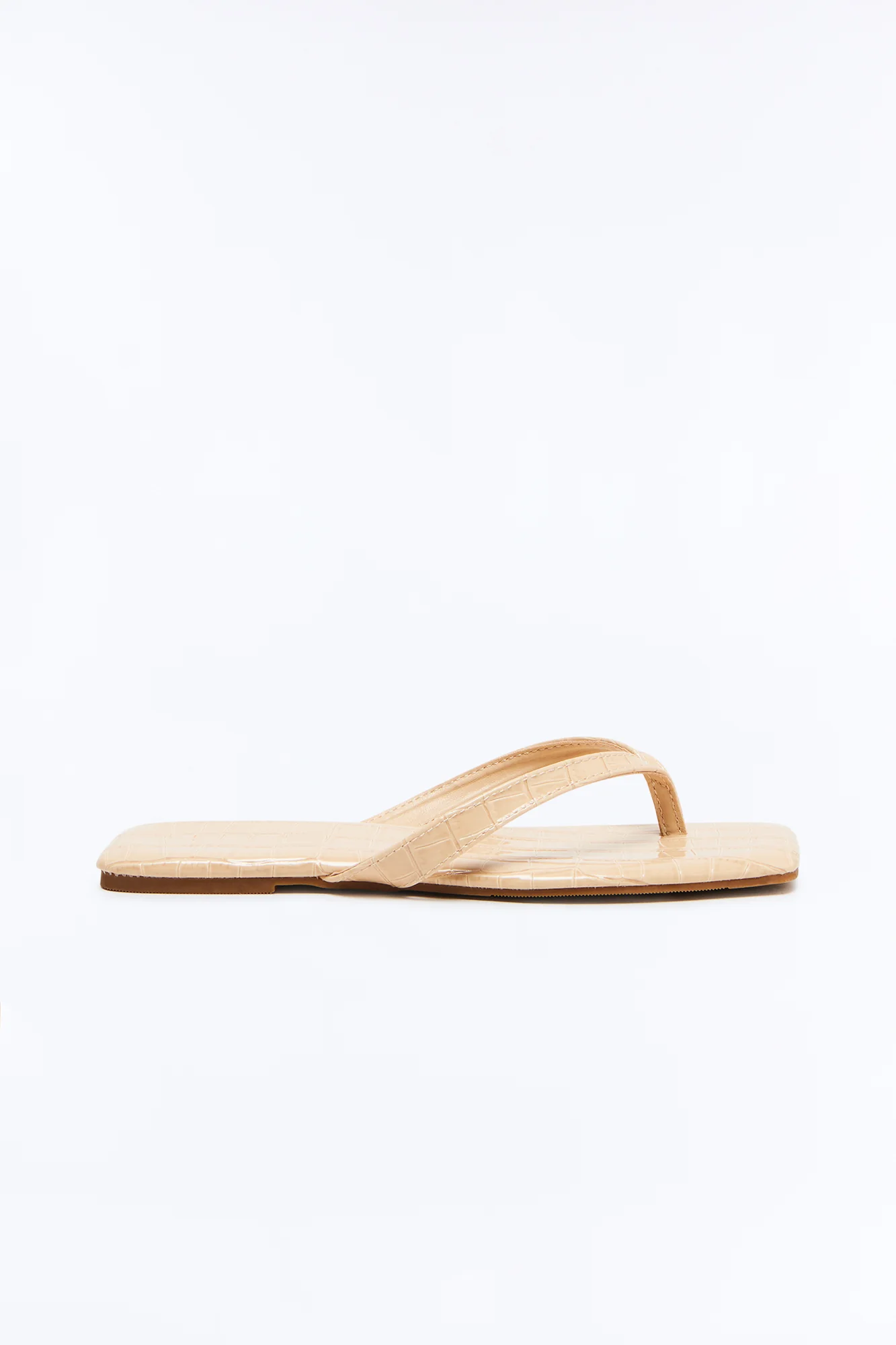 Capeside Square Toe Flip Flops - Beige