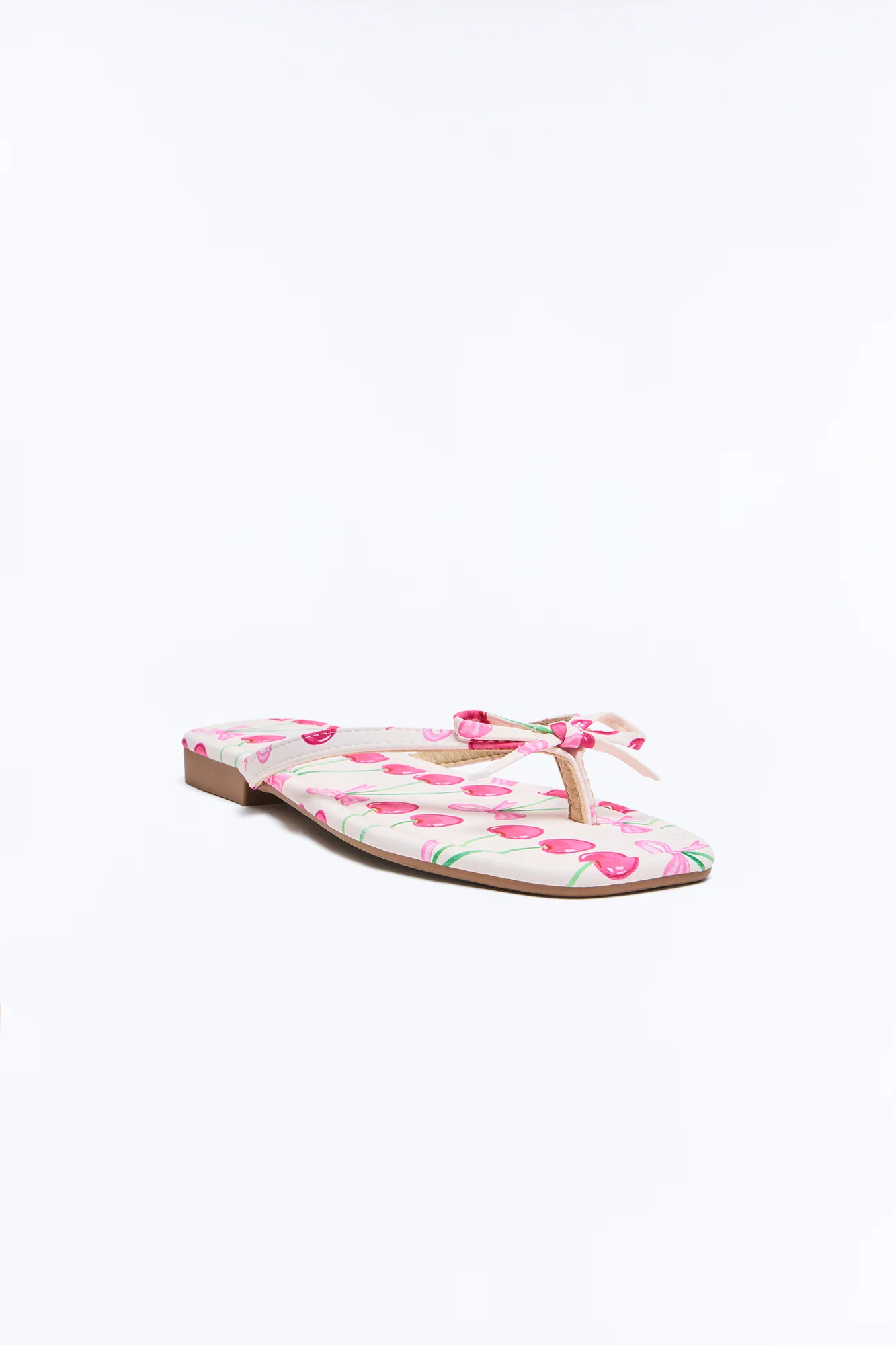 Caprese Bow Flip Flops - Beige - Image 2